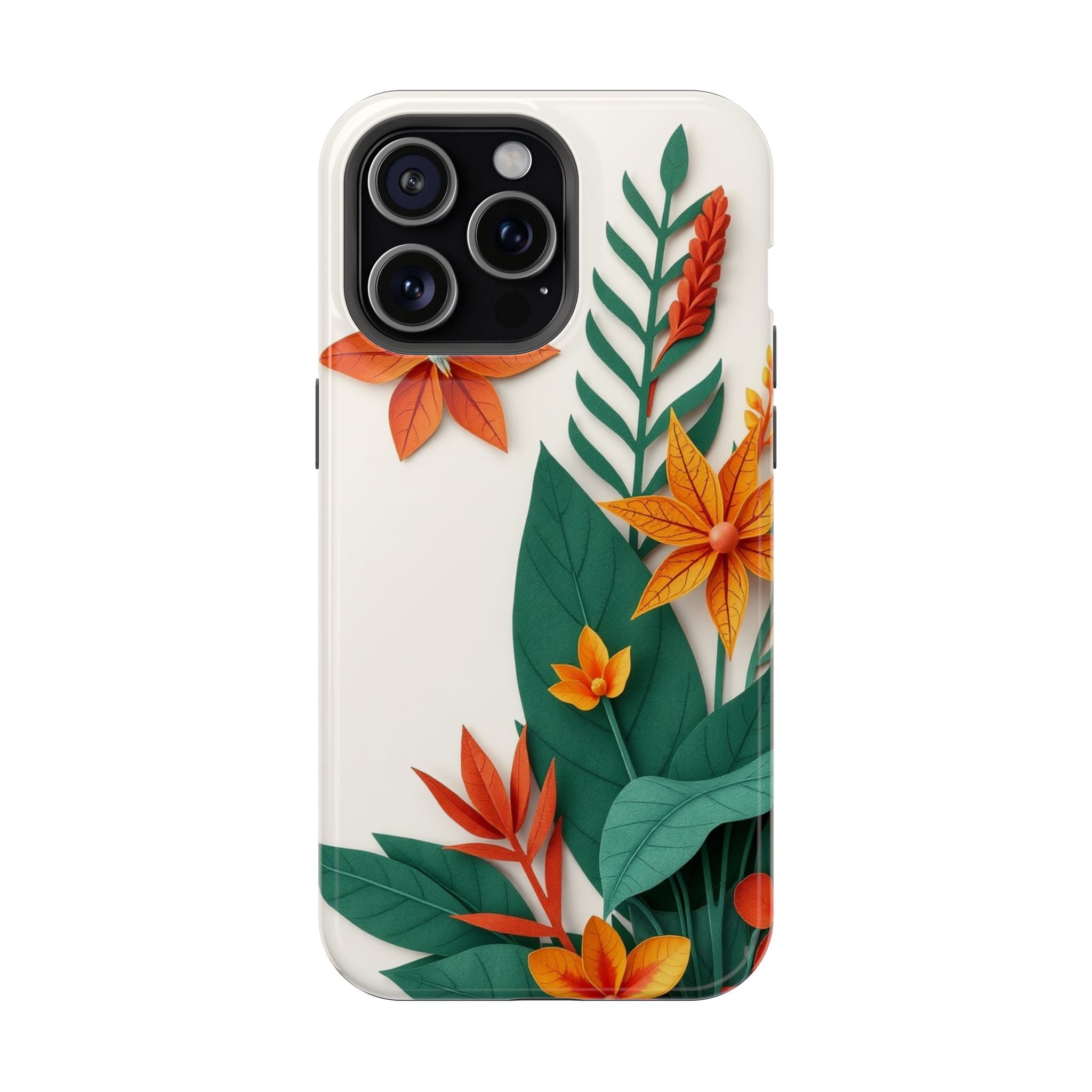 iPhone Jungle Floral Paper Cut Art Bold Modern Everyday Snap Case · iPhone Case