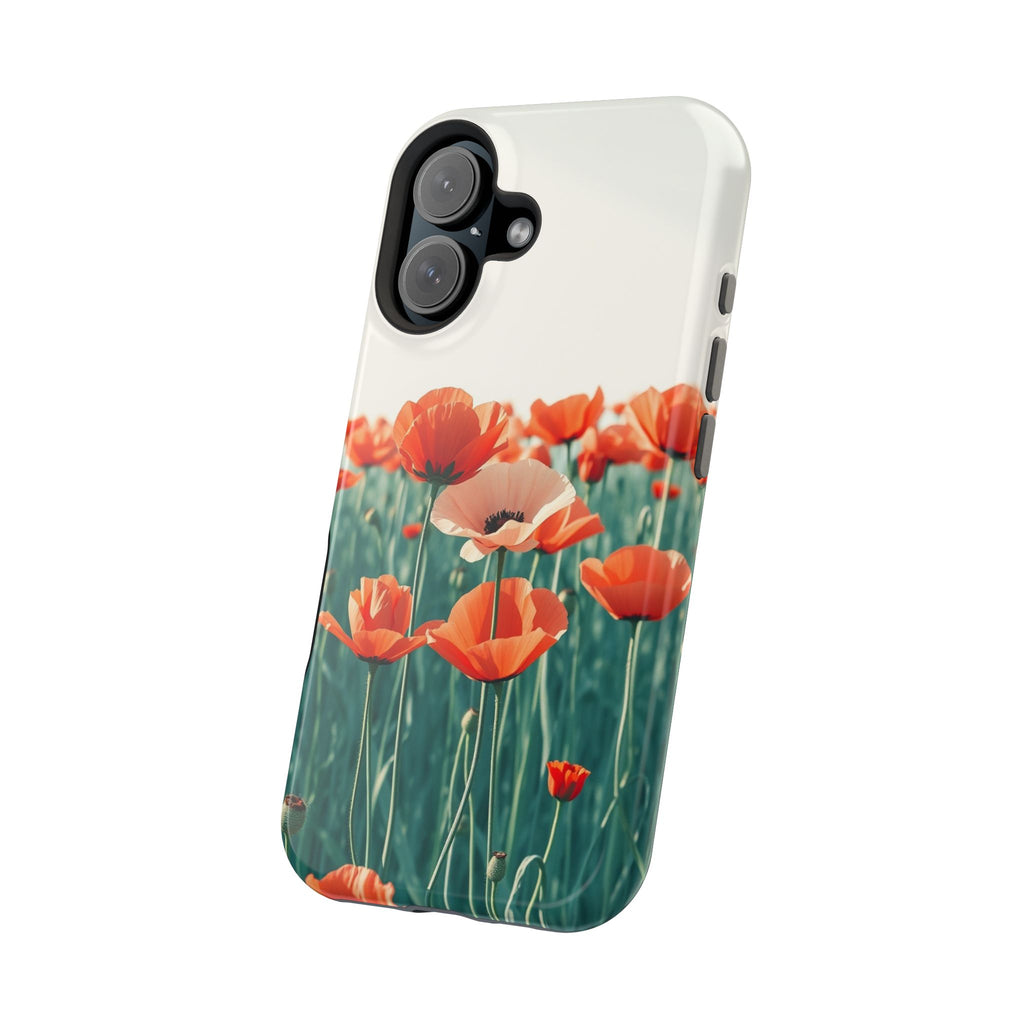 iPhone Mint And Blush Poppy Field 10 Slim Everyday Designer Case · iPhone Case