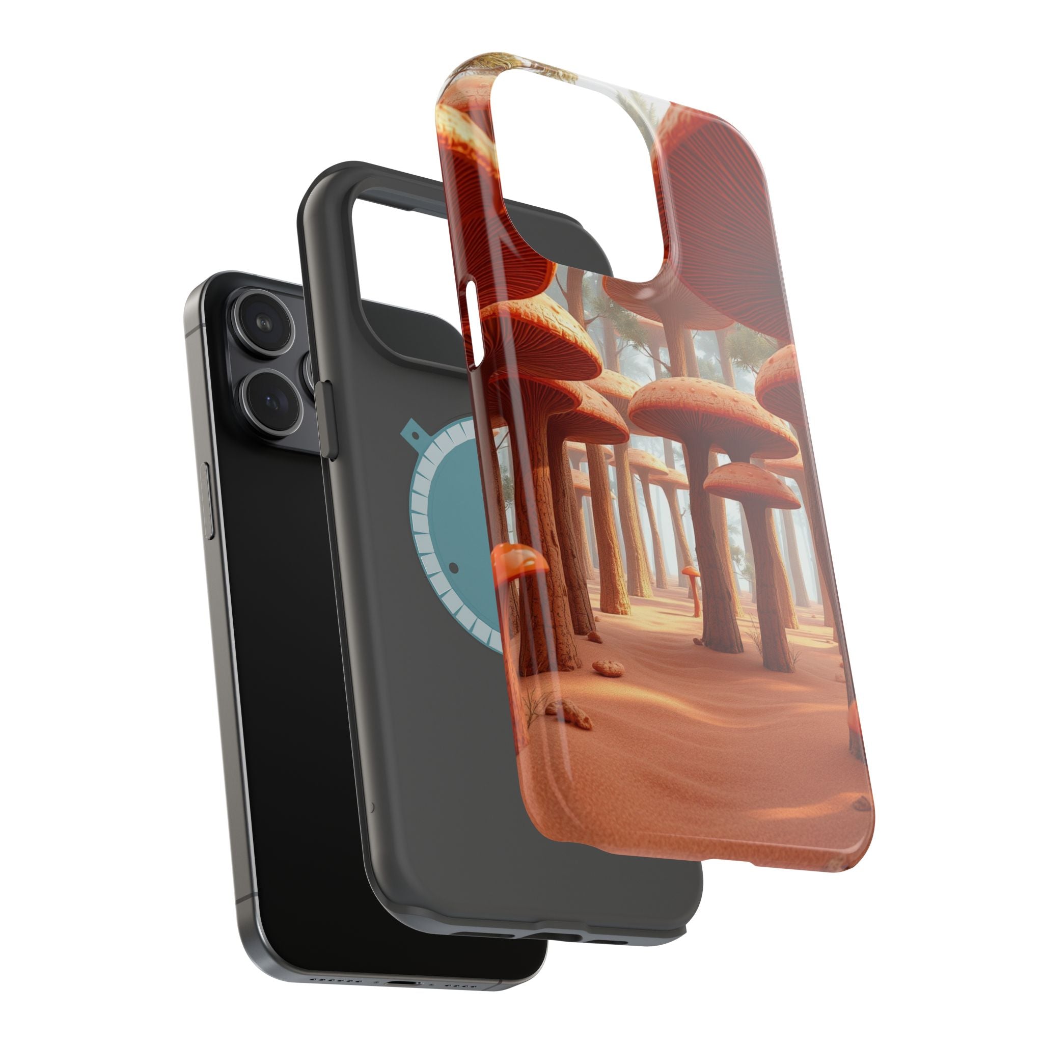 iPhone Mushroom Forest 3D Digital Bold Modern Everyday Snap Case · iPhone Case