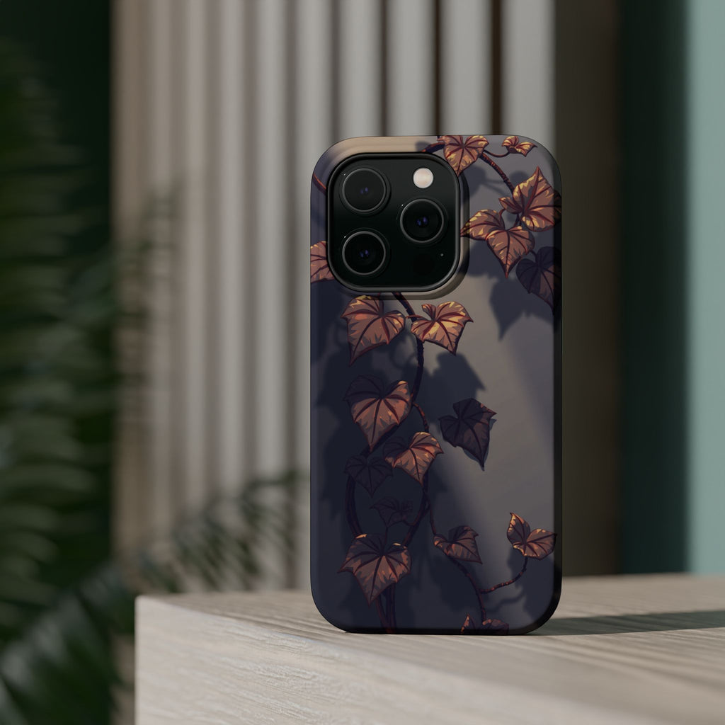iPhone Charcoal And Copper Art Nouveau Vine Soft iPhone 13 Finish · iPhone Case