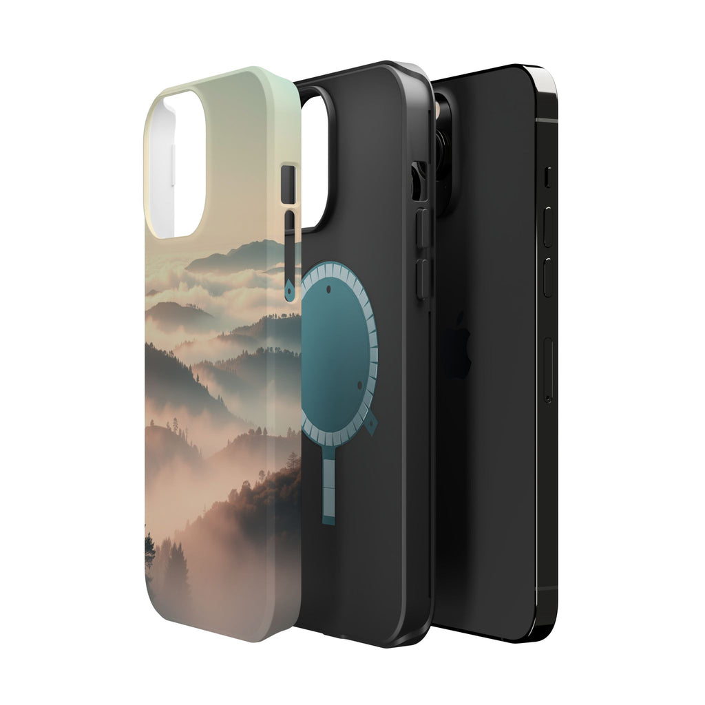 iPhone Mint And Blush Fog Rolling Over Hills Slim iPhone Everyday · iPhone Case