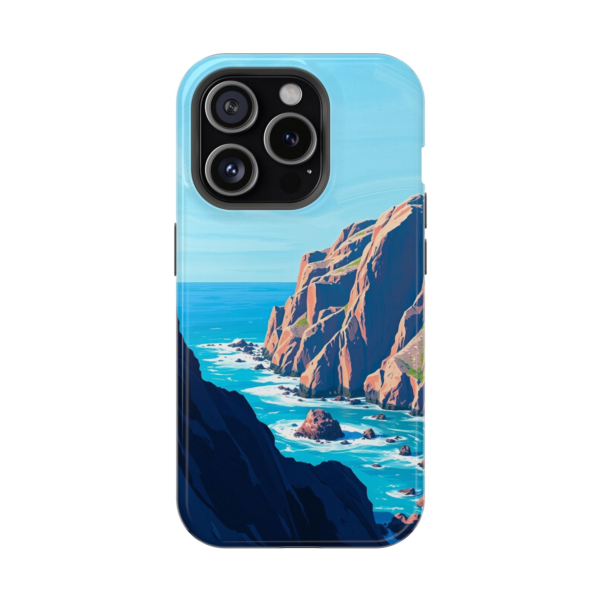 iPhone Rocky Coastline Oil Painting Impressionist iPhone Clean Minimal · iPhone