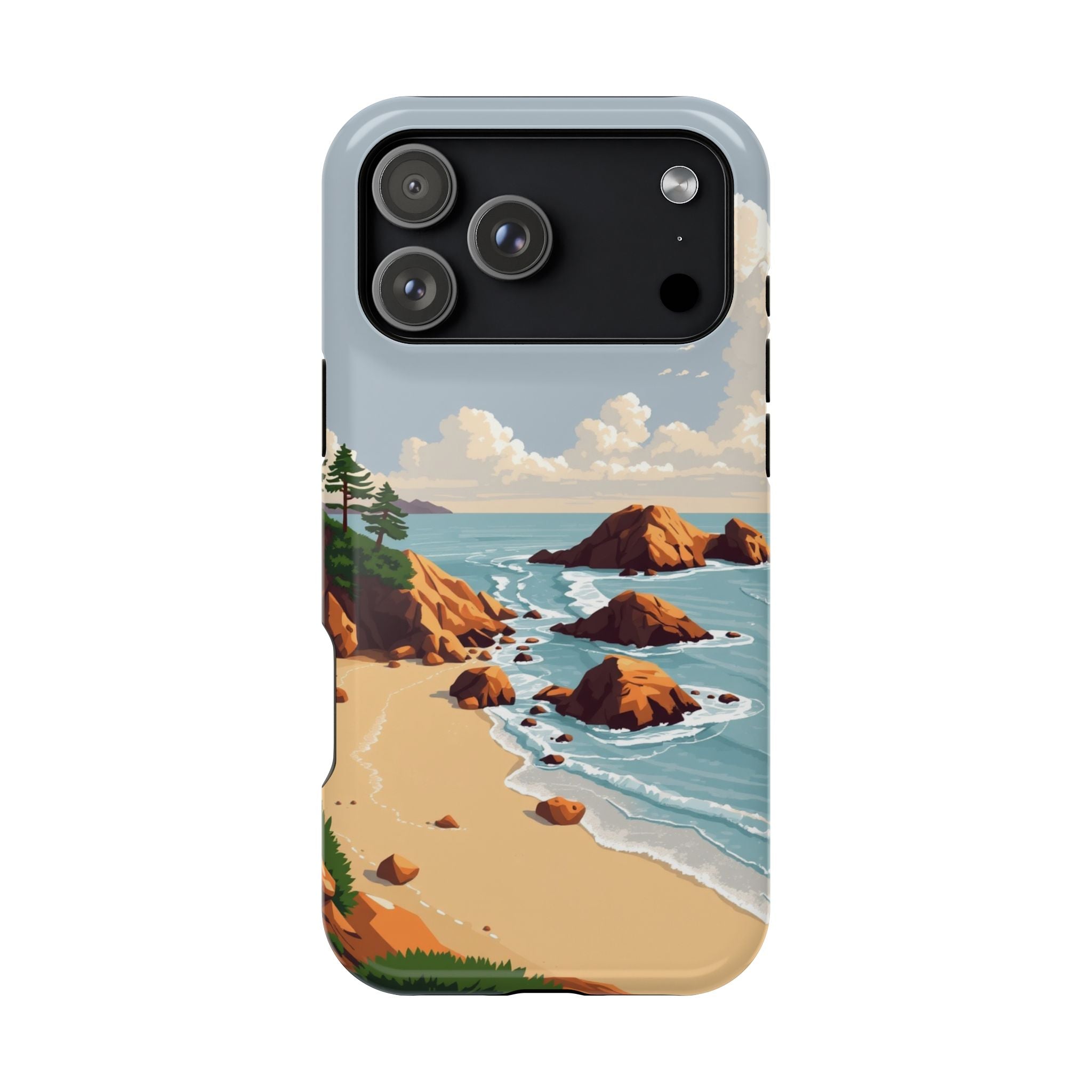 iPhone Mustard And Rust Pebble Beach Slim Everyday Designer Case · iPhone Case