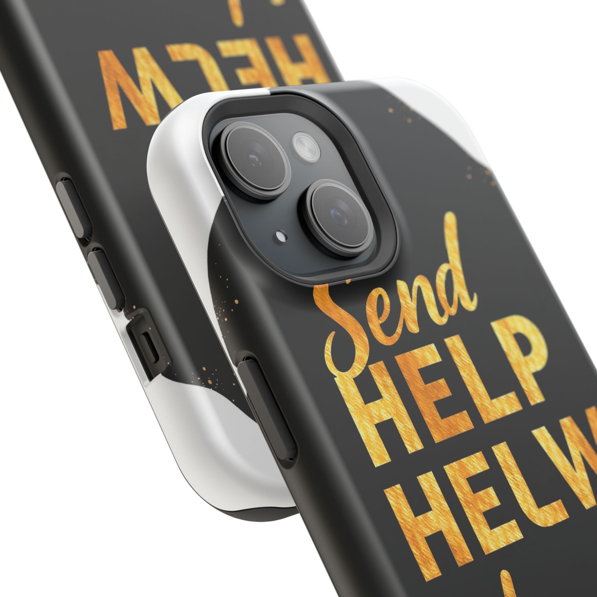 iPhone Send Help Now Enchanted Art Bold Modern Everyday Snap Case · iPhone Case