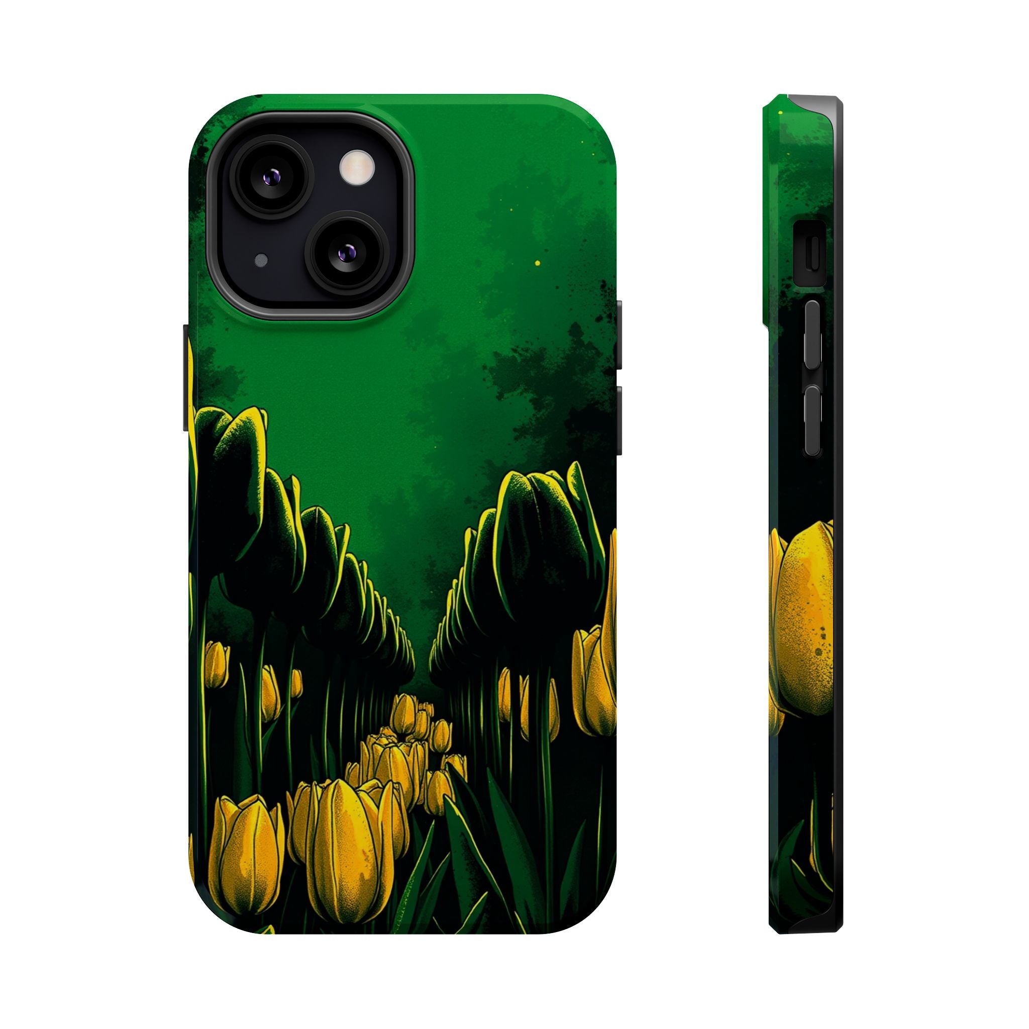 iPhone Tulip Row Emerald Green And Gold Slim Snap Case · iPhone Case