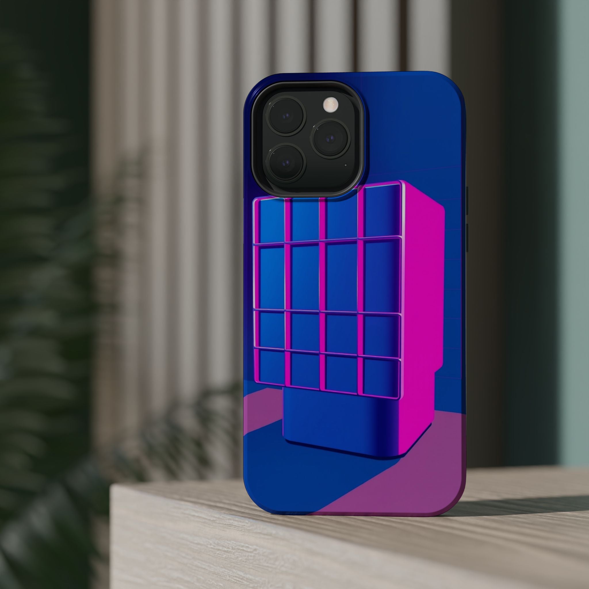 iPhone Earthy 80s Grid Synthwave Design Slim Everyday Designer Case · iPhone Cas