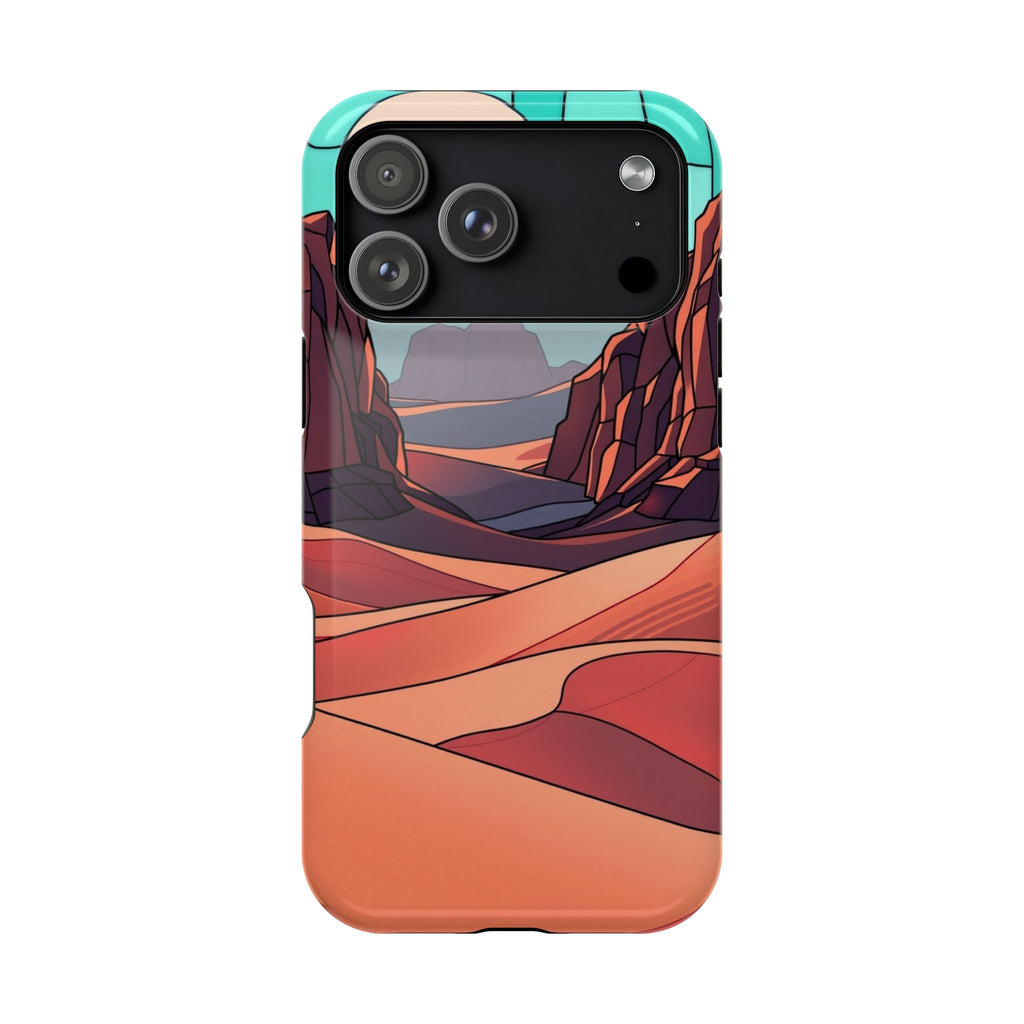 iPhone Desert Dunes Stained Glass Bold Modern Everyday Snap Case · iPhone Case