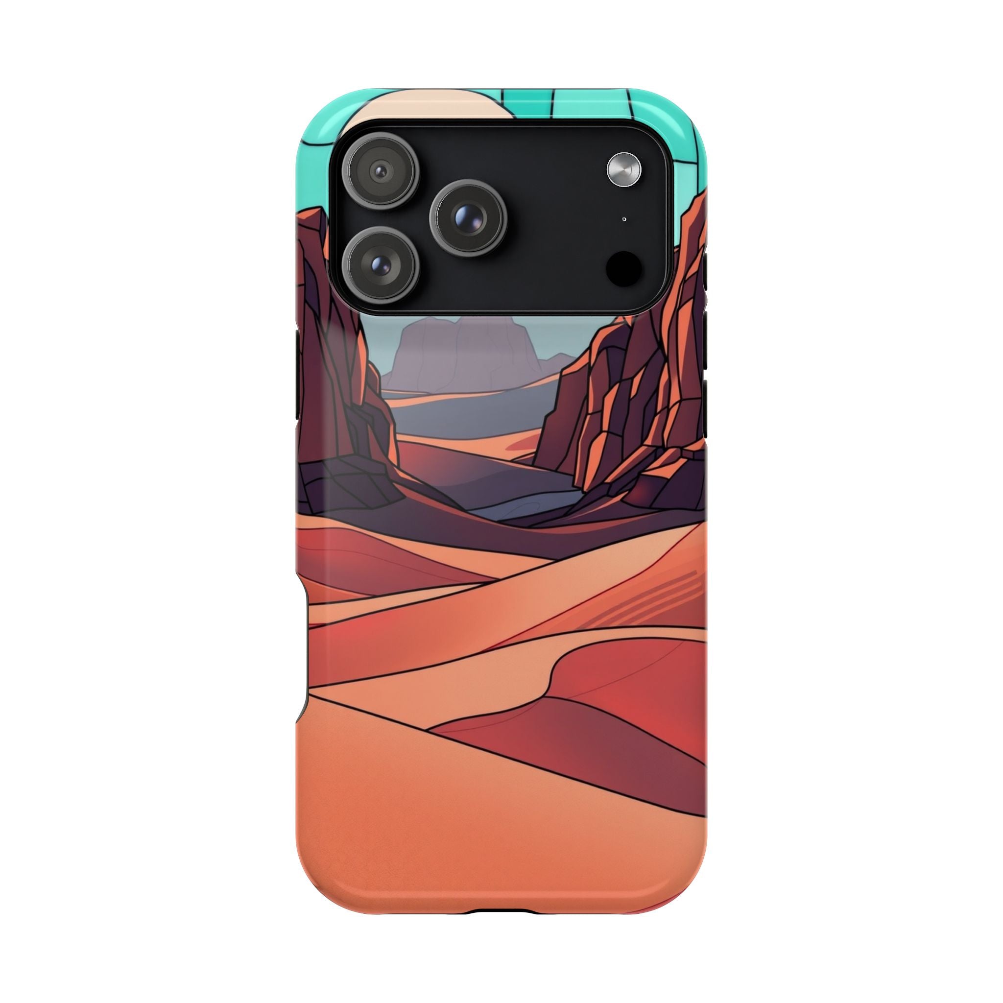 iPhone Desert Dunes Stained Glass Bold Modern Everyday Snap Case · iPhone Case