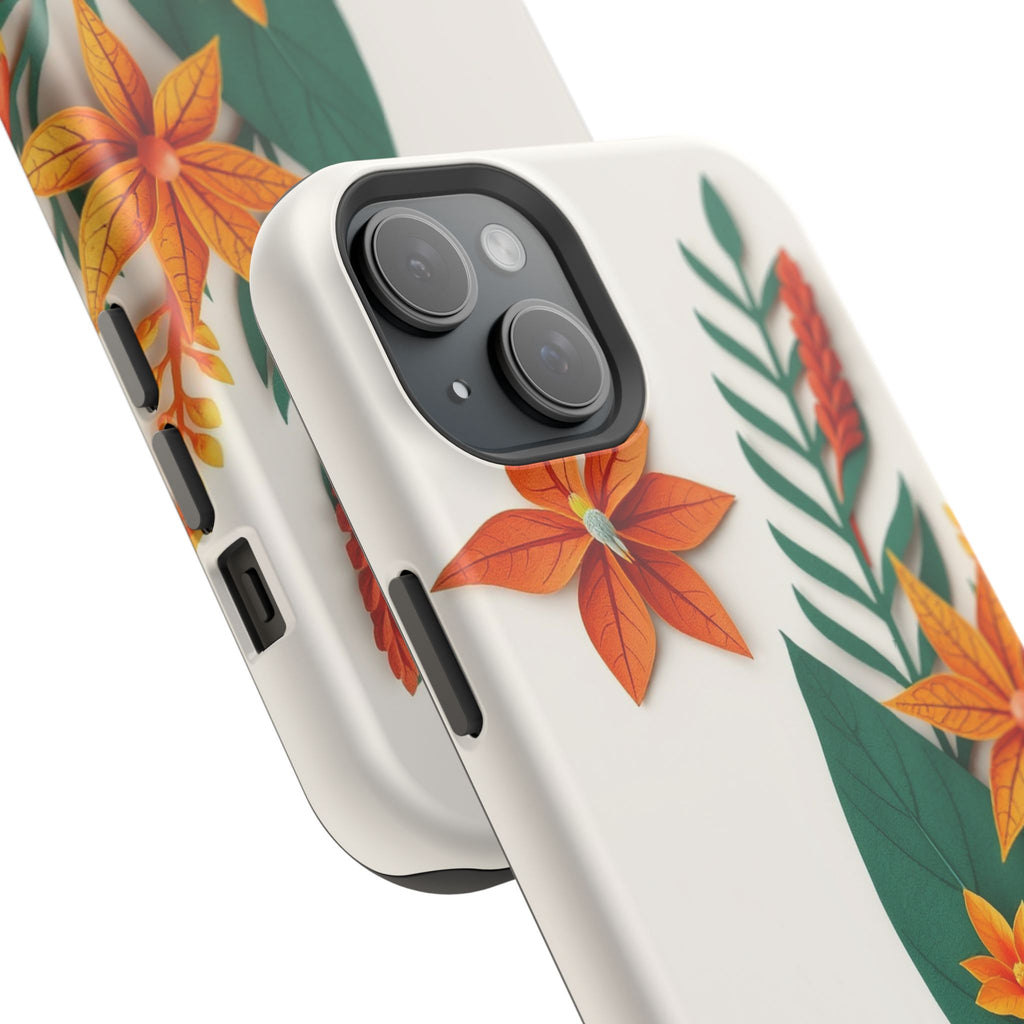 iPhone Jungle Floral Paper Cut Art Bold Modern Everyday Snap Case · iPhone Case