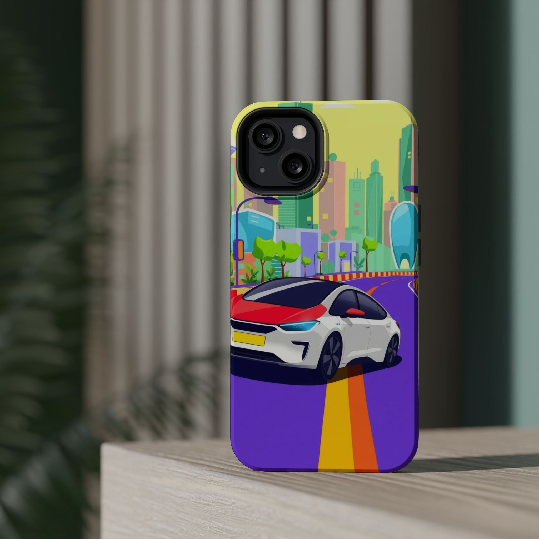 iPhone Electric Car Future Kids Fun Phone Case Gift Slim Snap Case · iPhone Case