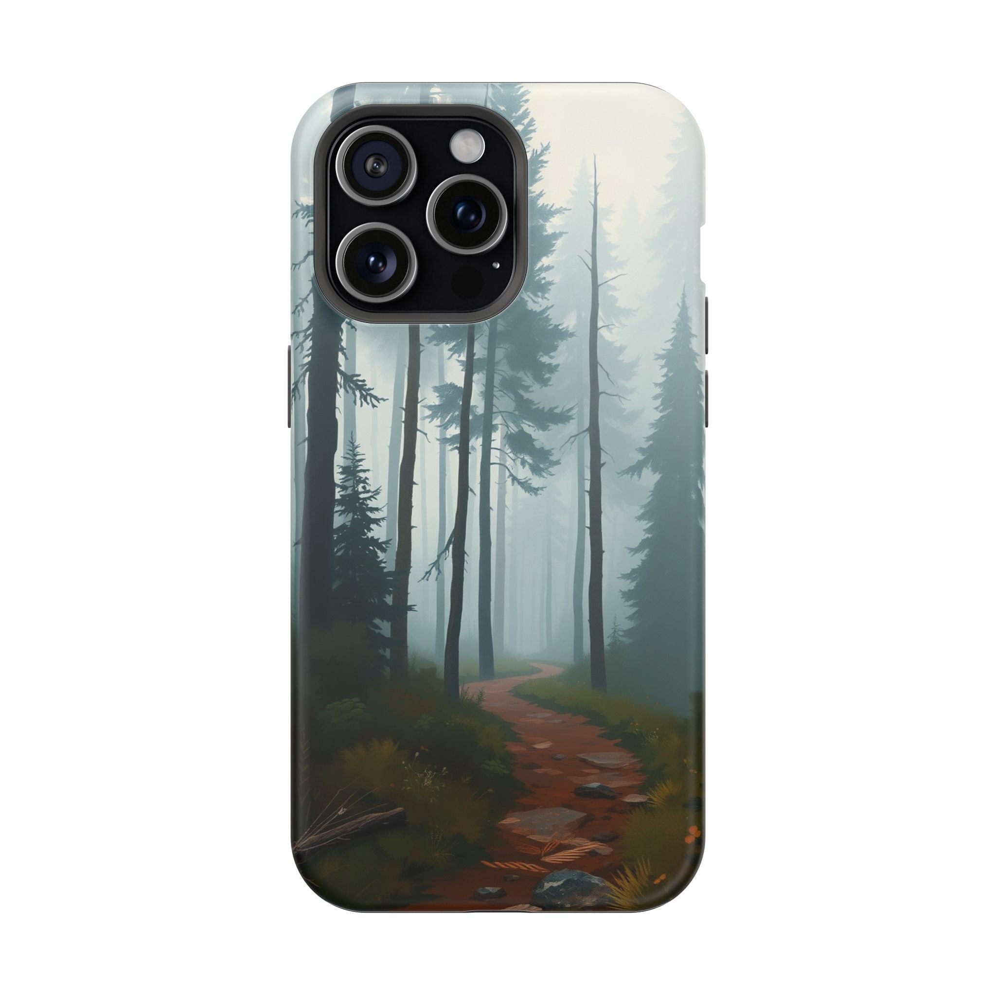 iPhone Serene Misty Forest Path Design Slim Everyday Designer Case · iPhone Case