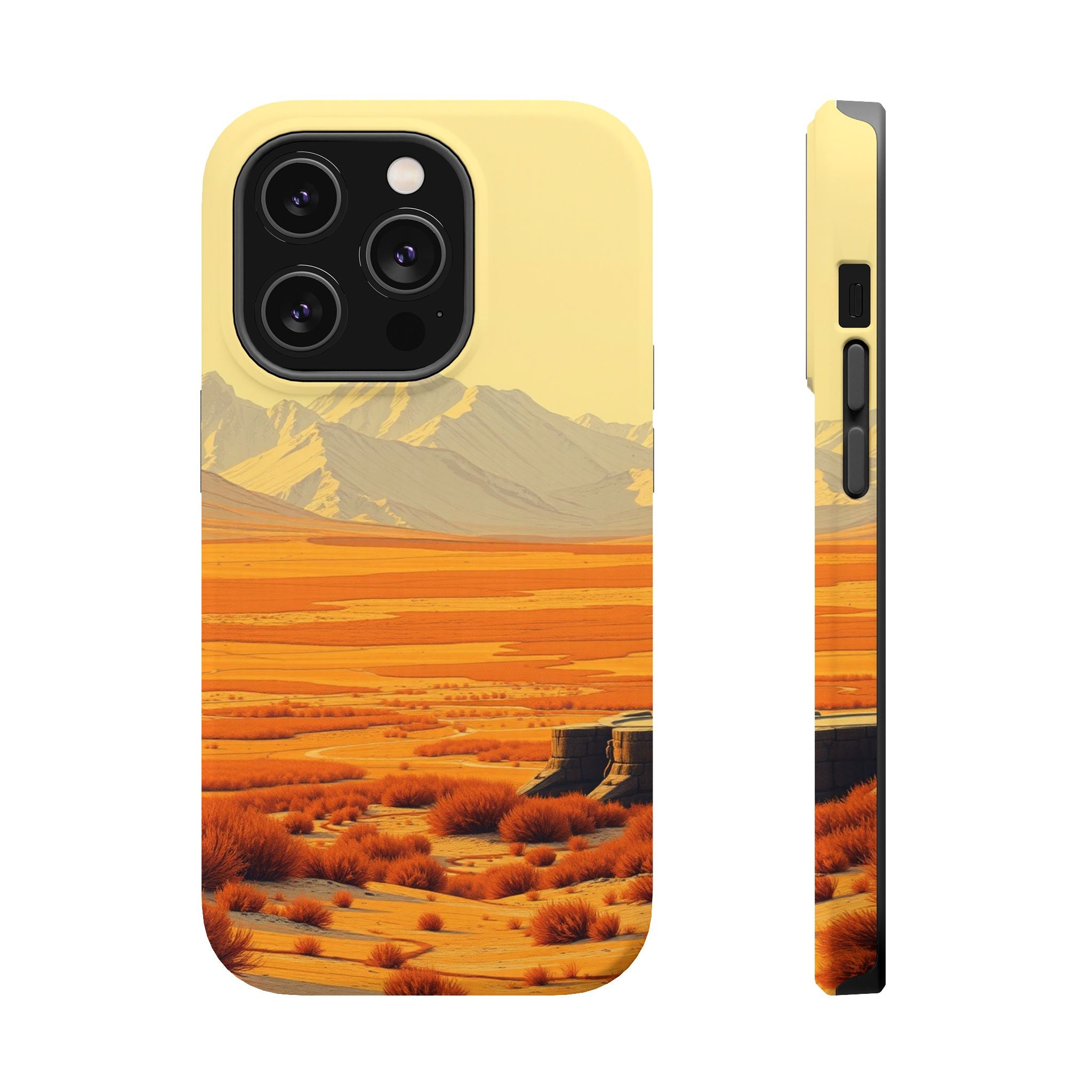 iPhone Mustard And Rust Tundra Expanse Slim Everyday Designer Case · iPhone Case