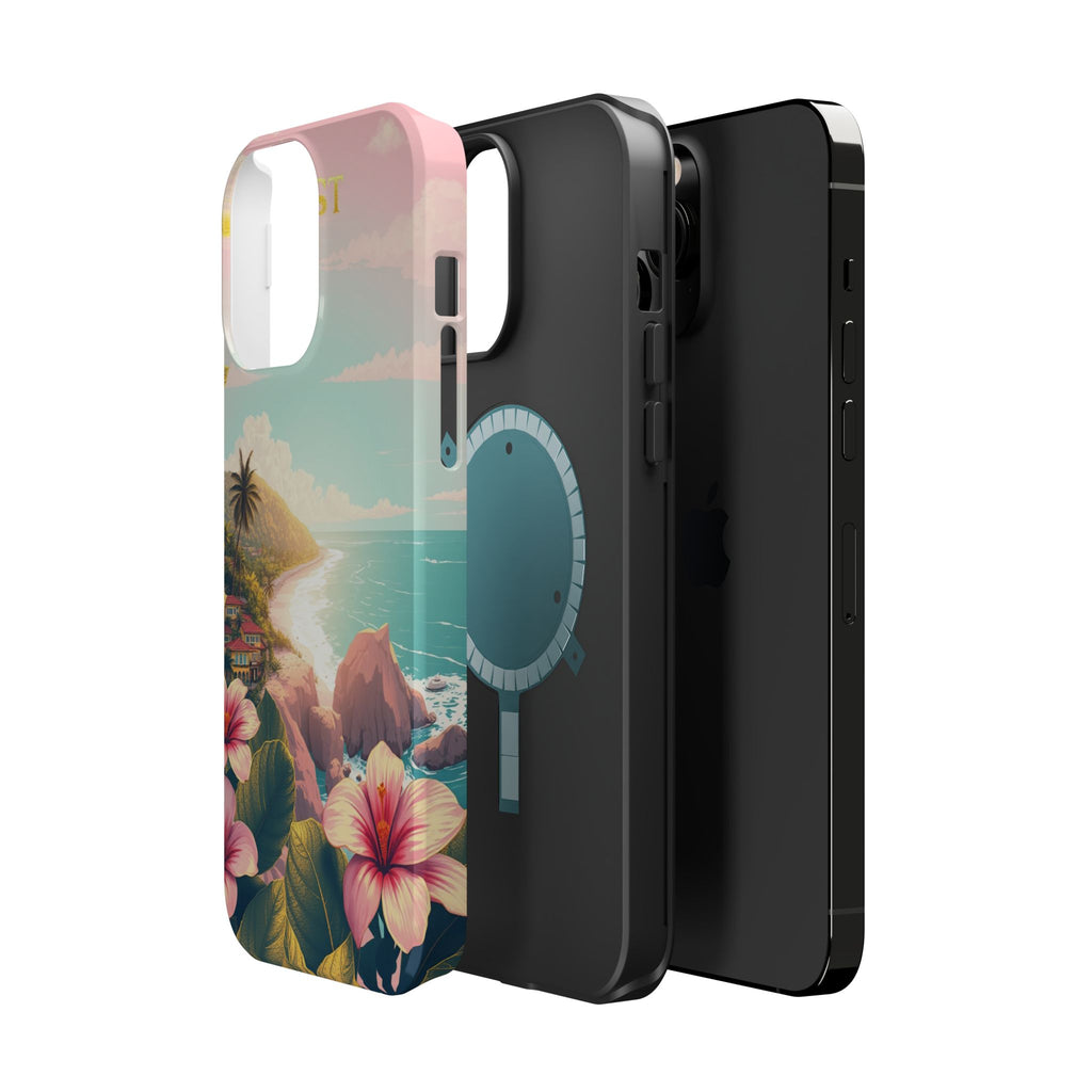 iPhone Mint And Blush Hibiscus Coast Slim Everyday iPhone 14 Designer · iPhone C