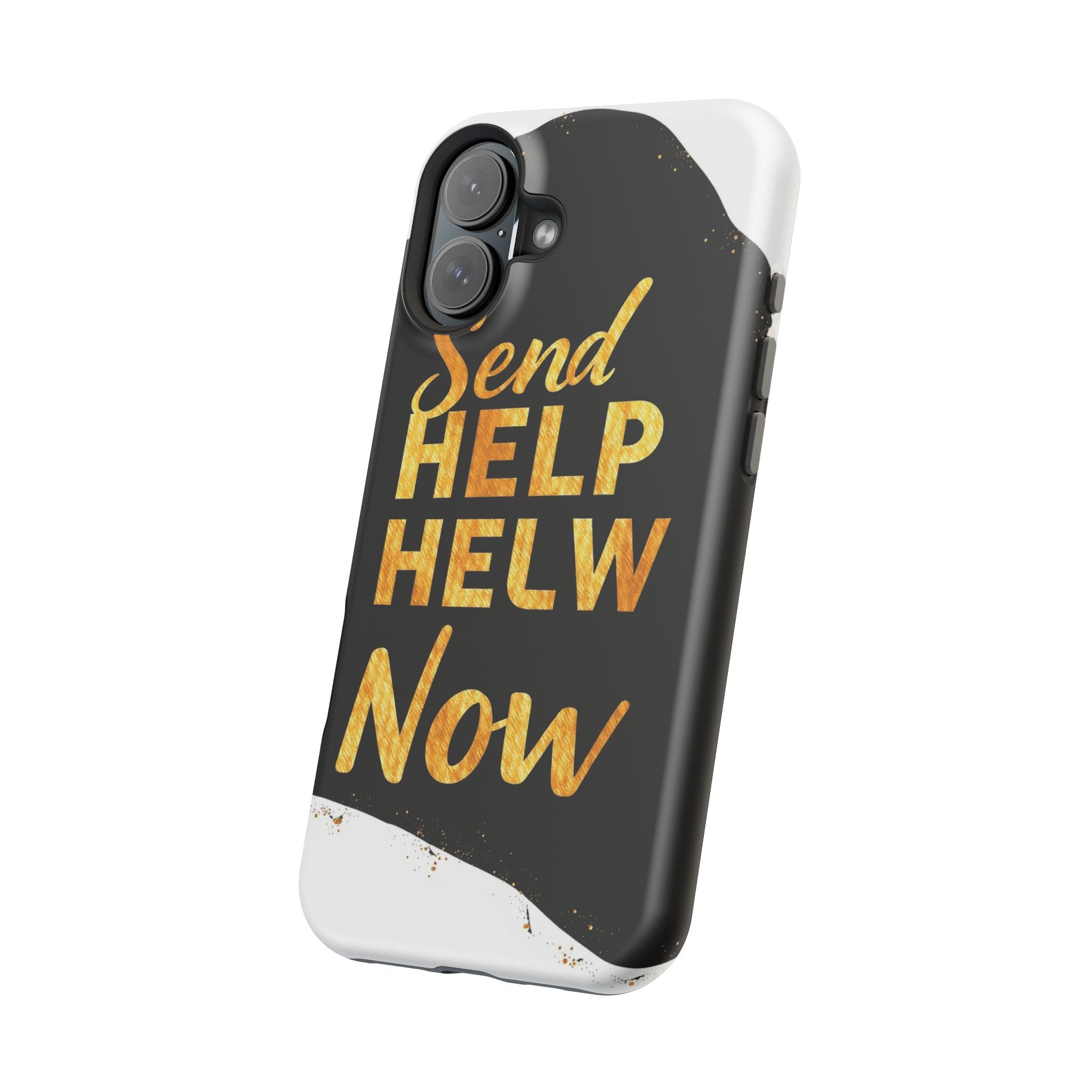 iPhone Send Help Now Enchanted Art Bold Modern Everyday Snap Case · iPhone Case