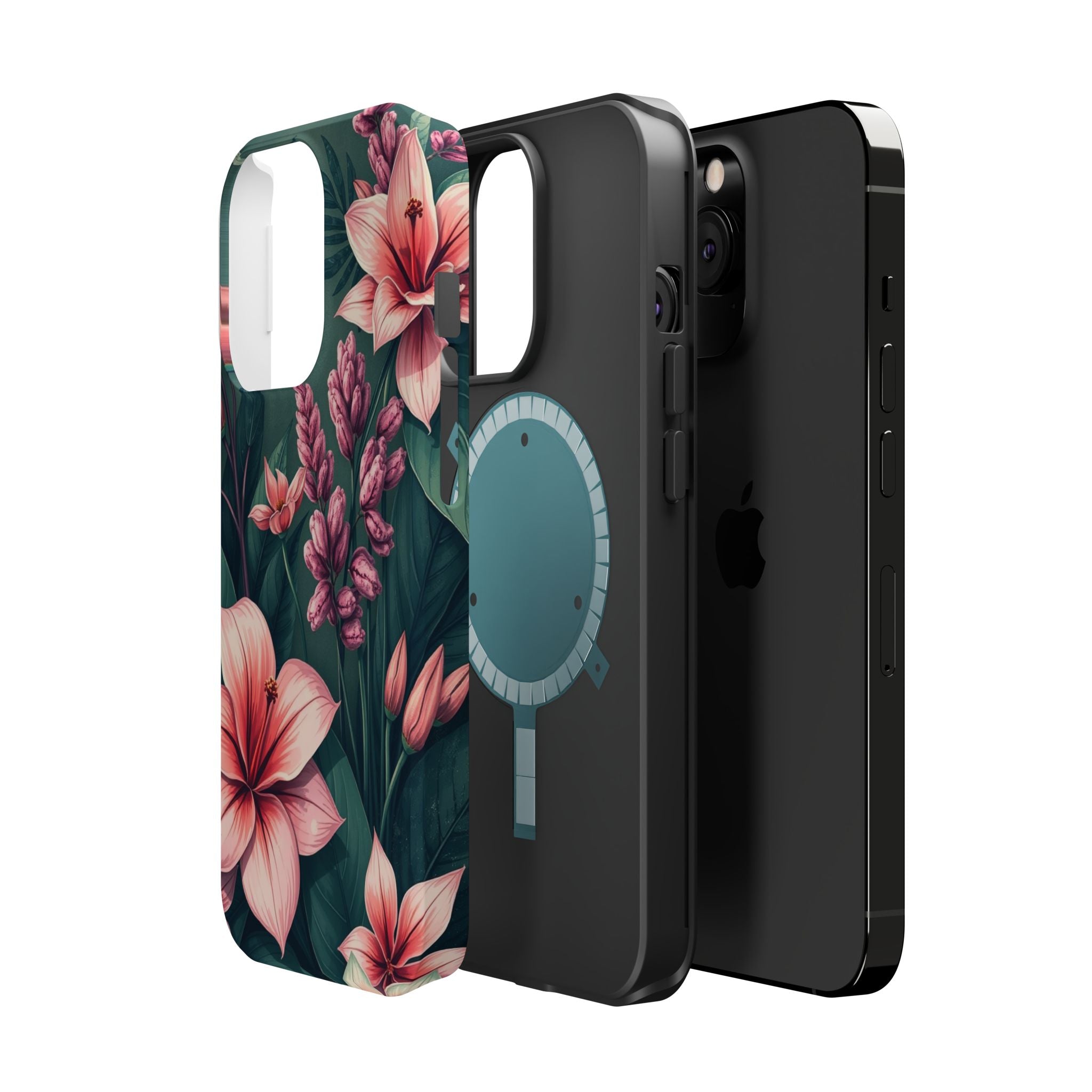 iPhone Mint And Blush Jungle Floral Slim Everyday Designer Case · iPhone Case