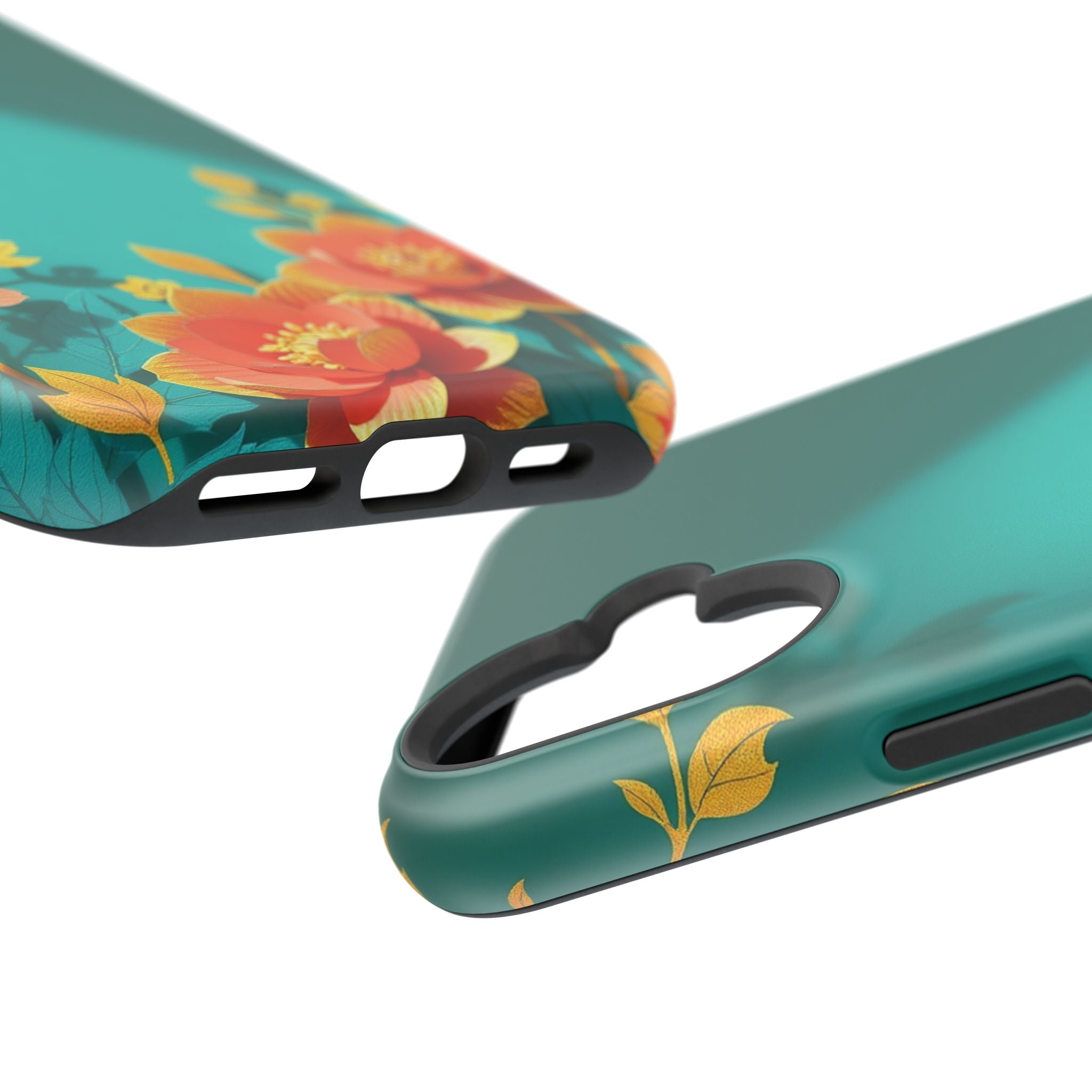 iPhone Floral Gold Foil Paper Cut Art Slim Everyday Designer Case · iPhone Case