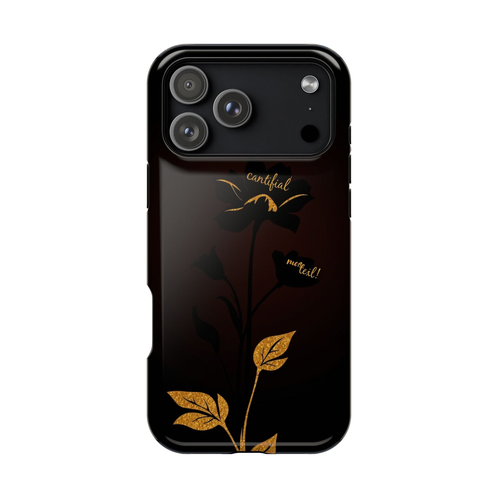 iPhone Earthy Floral Silhouette Design Slim Everyday Designer Case · iPhone Case