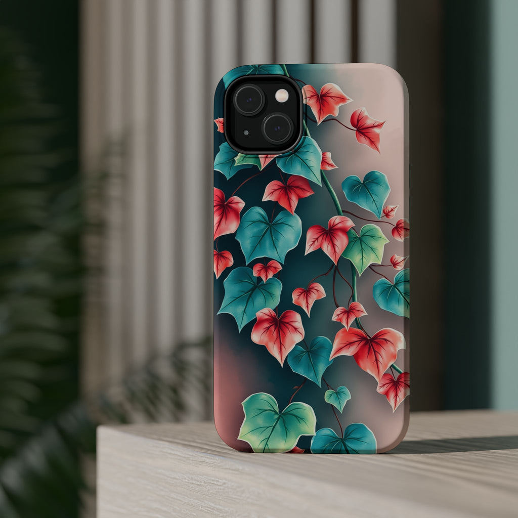 iPhone Art Nouveau Vine Teal And Coral Slim Snap Case · iPhone Case