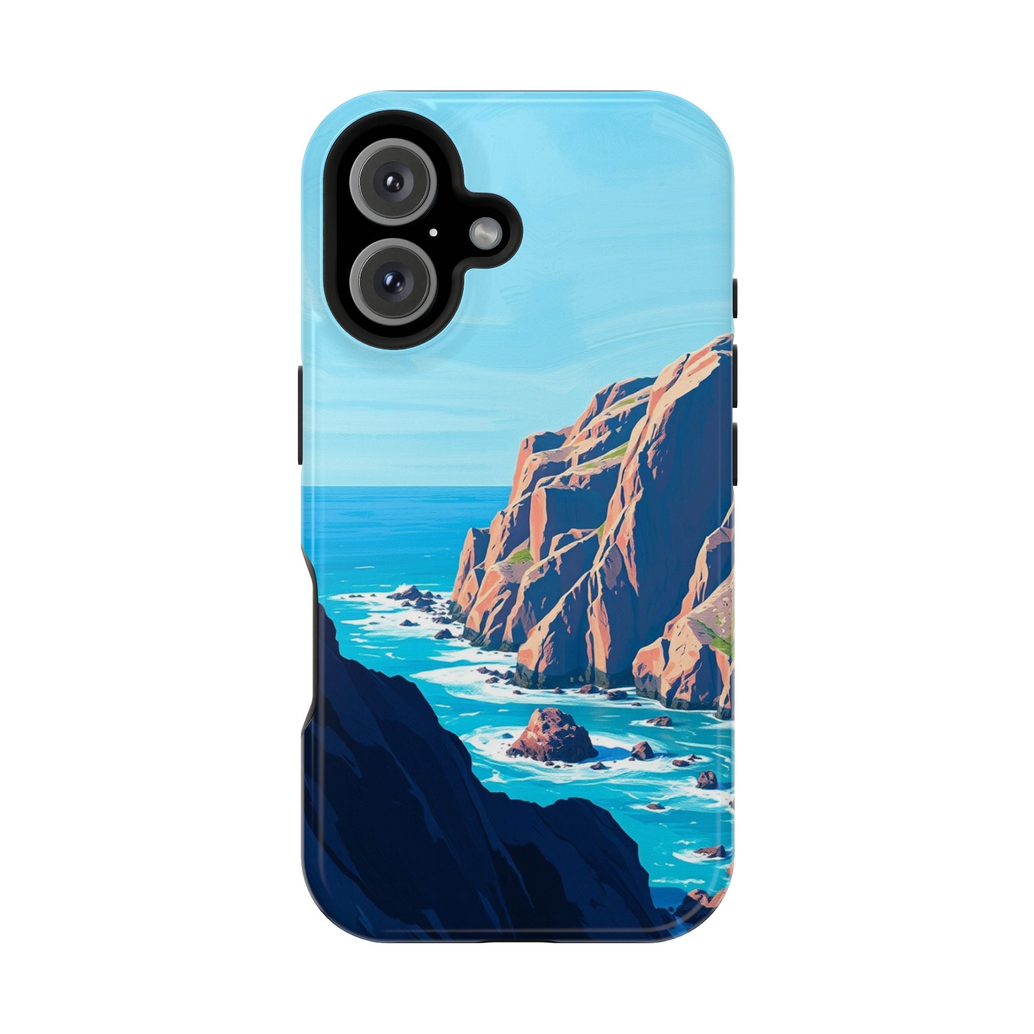 iPhone Rocky Coastline Oil Painting Impressionist iPhone Clean Minimal · iPhone