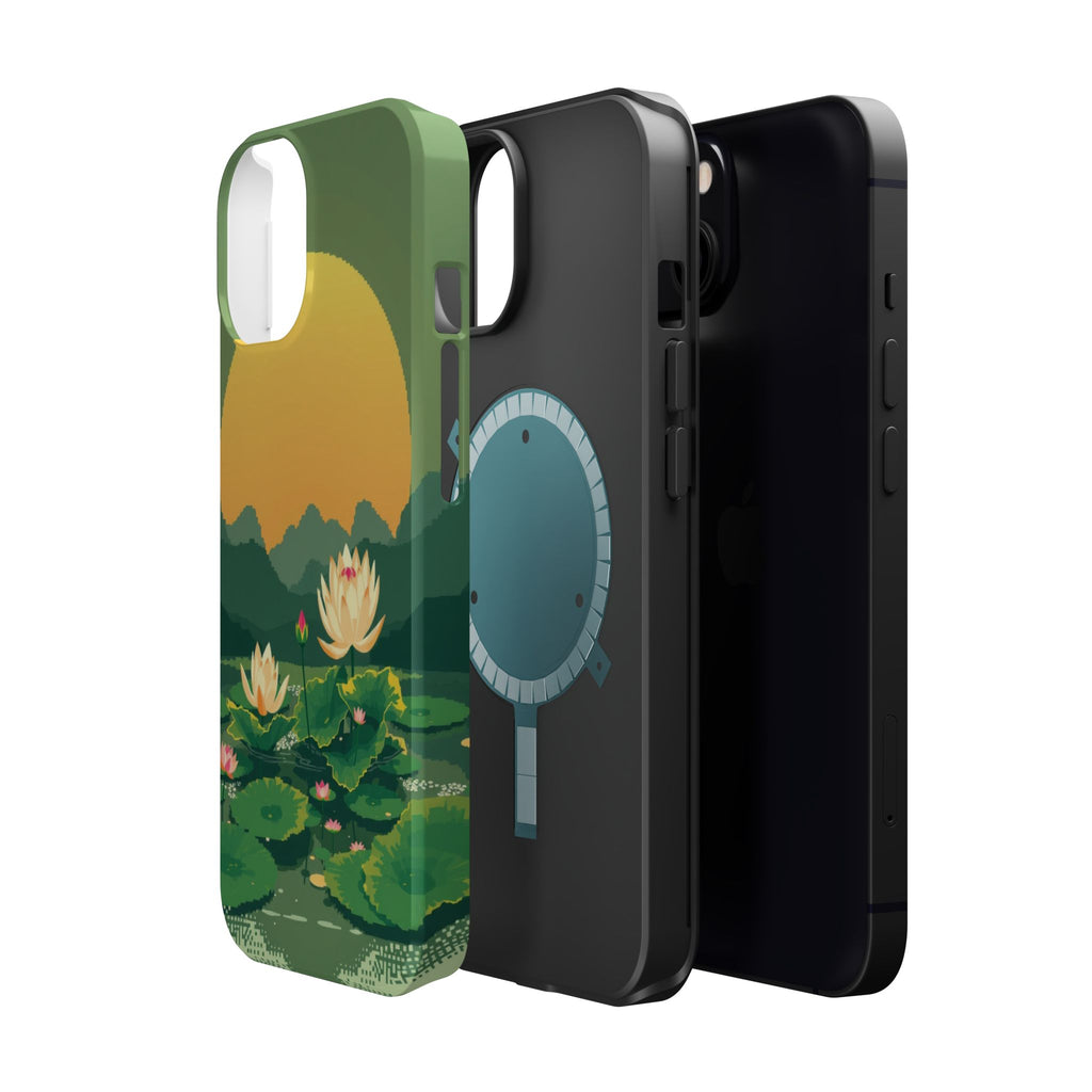 iPhone Lotus Pond Enchanted Art Slim Everyday Designer Case · iPhone Case