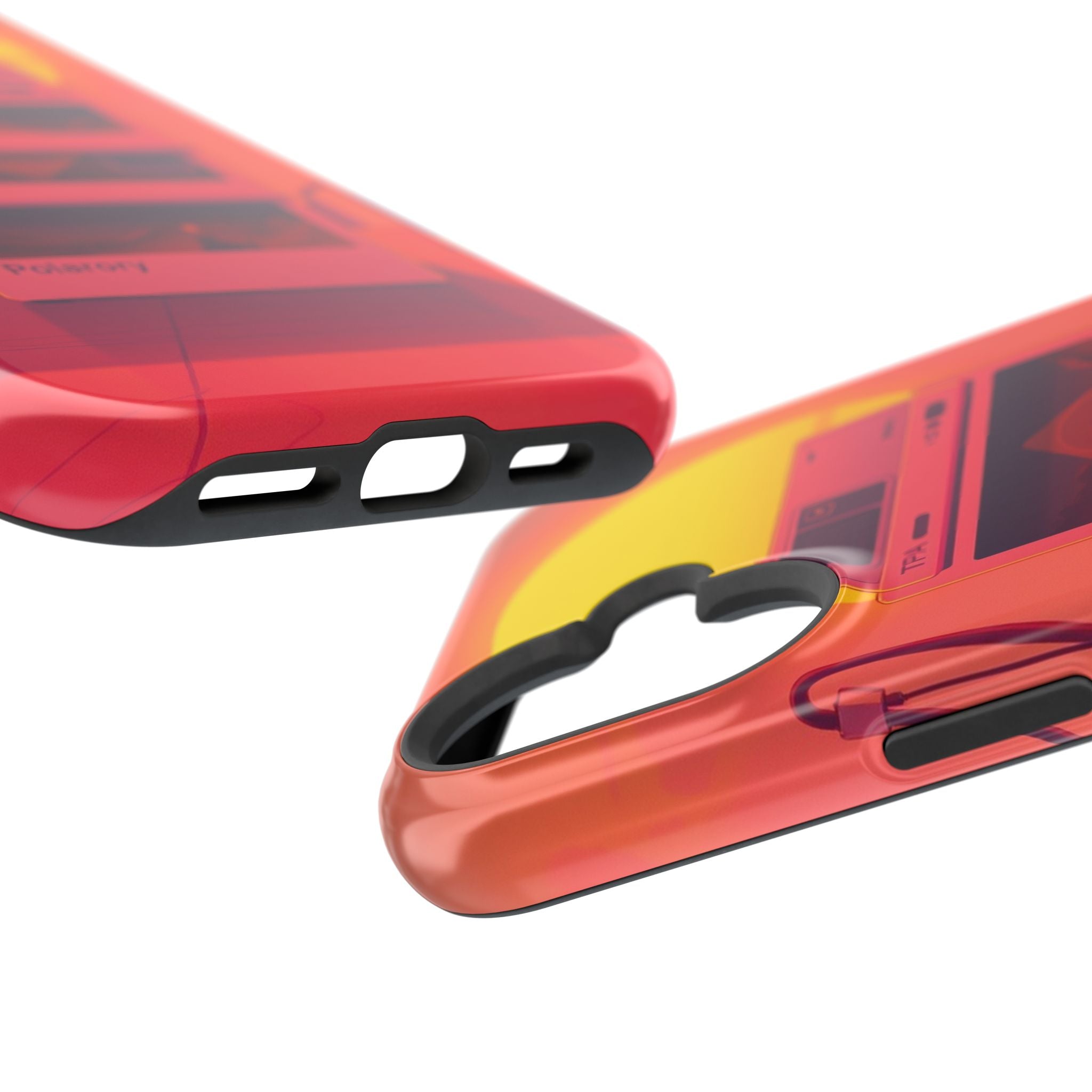 iPhone Polaroid Stack Memory Neon Cyberpunk Slim Everyday Designer Case · iPhone