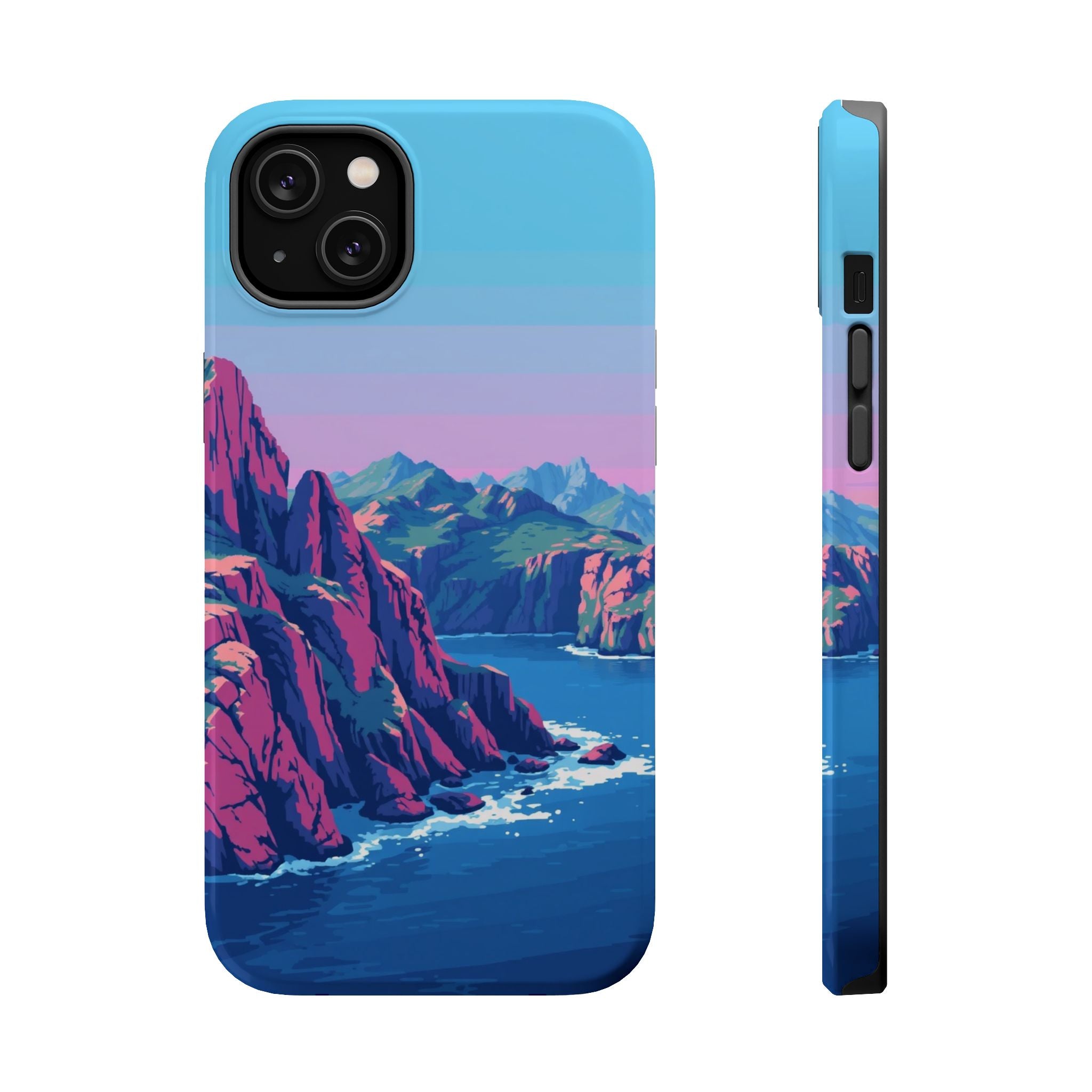 iPhone Vibrant Rocky Coastline Design Slim Everyday Designer Case · iPhone Case