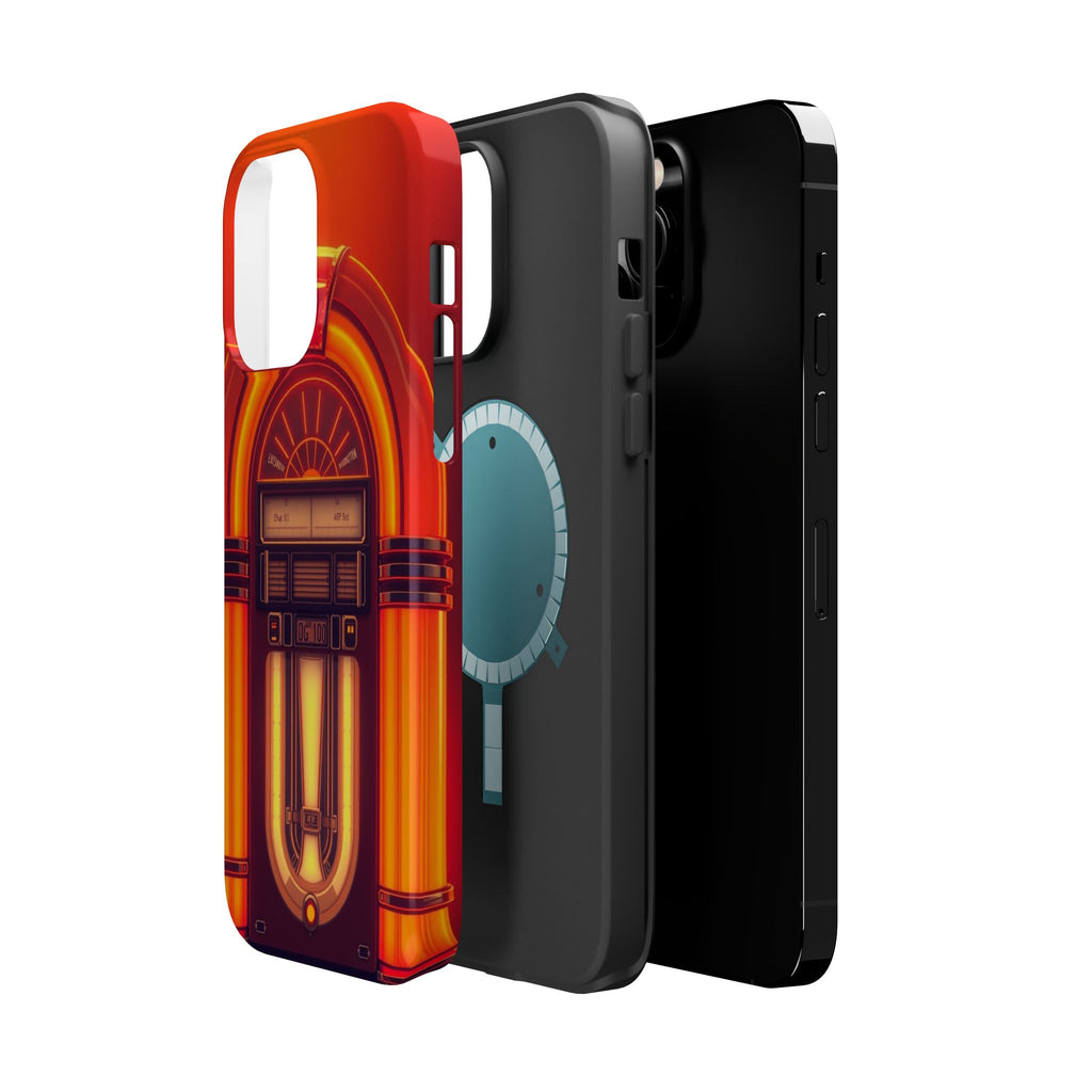 iPhone Jukebox Glow Neon Cyberpunk Bold Modern Everyday Snap Case · iPhone Case