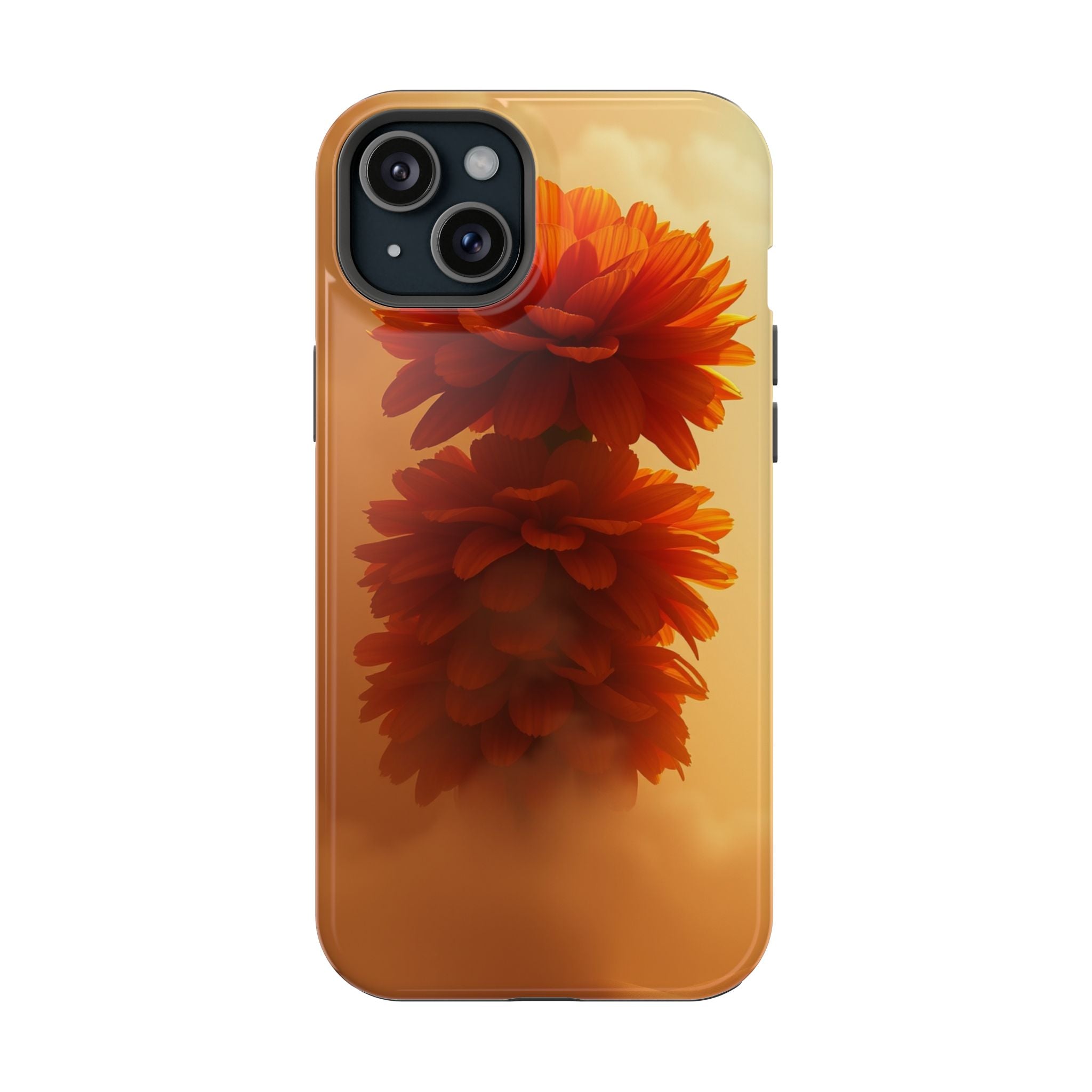 iPhone Ranunculus Stack 3D Digital Bold Modern Everyday Snap Case · iPhone Case