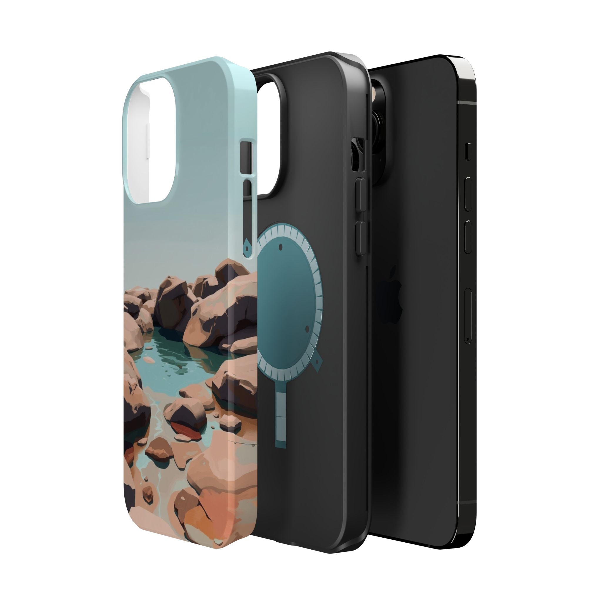 iPhone Tidal Pool Oil Painting Impressionist Slim iPhone Everyday · iPhone Case