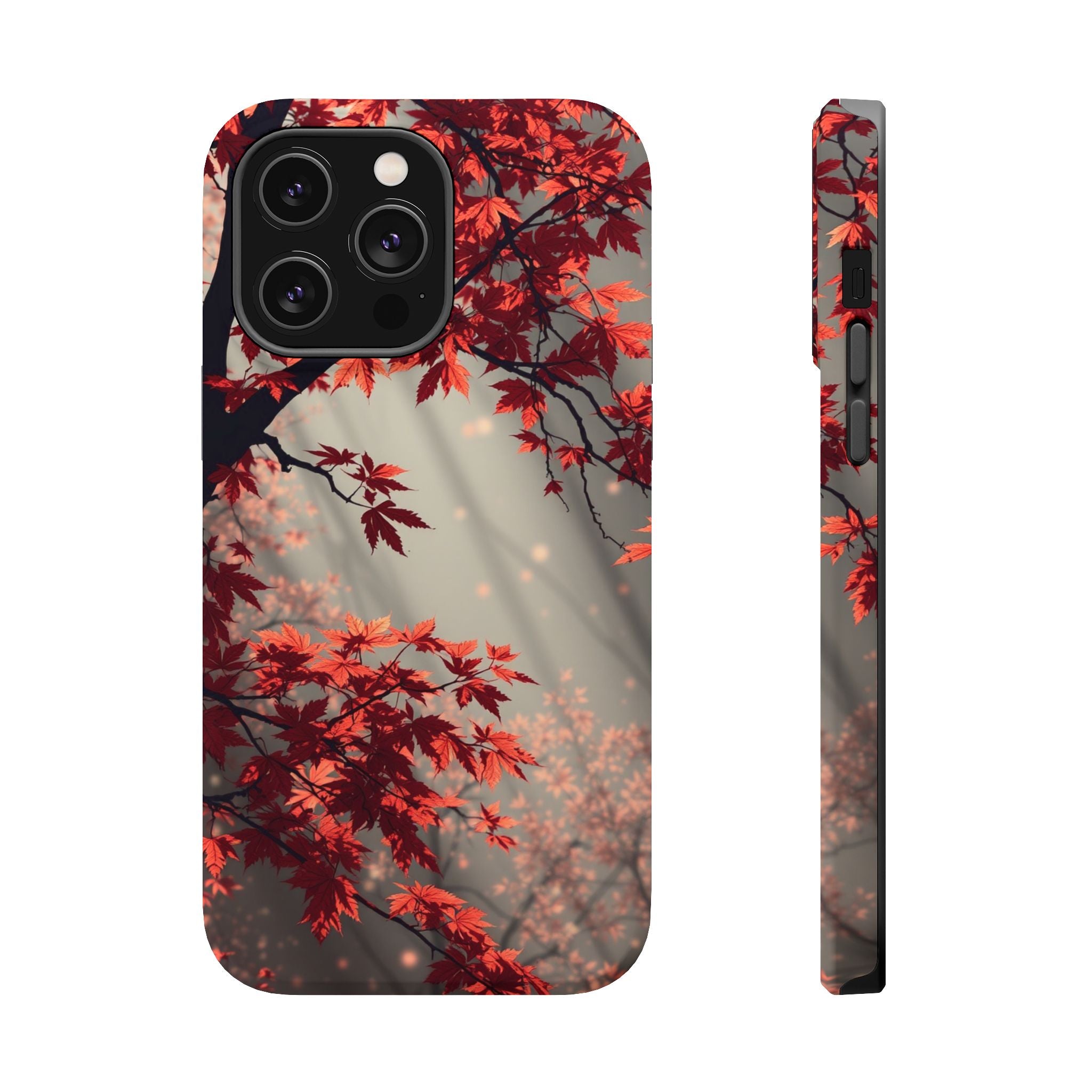 iPhone Charcoal And Copper Autumn Maple Slim Everyday iPhone 17 · iPhone Case