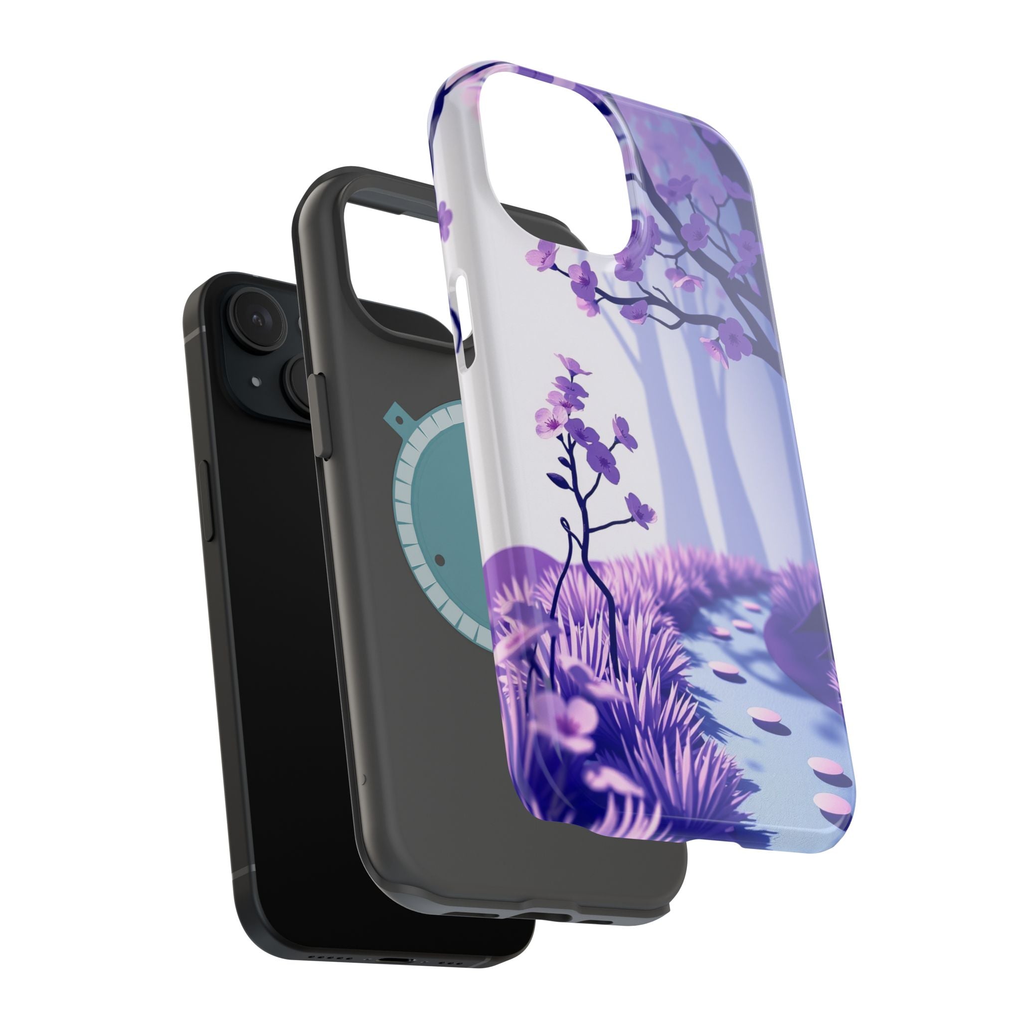 iPhone Blossom Trail Paper Cut Art Bold Modern Everyday Snap Case · iPhone Case