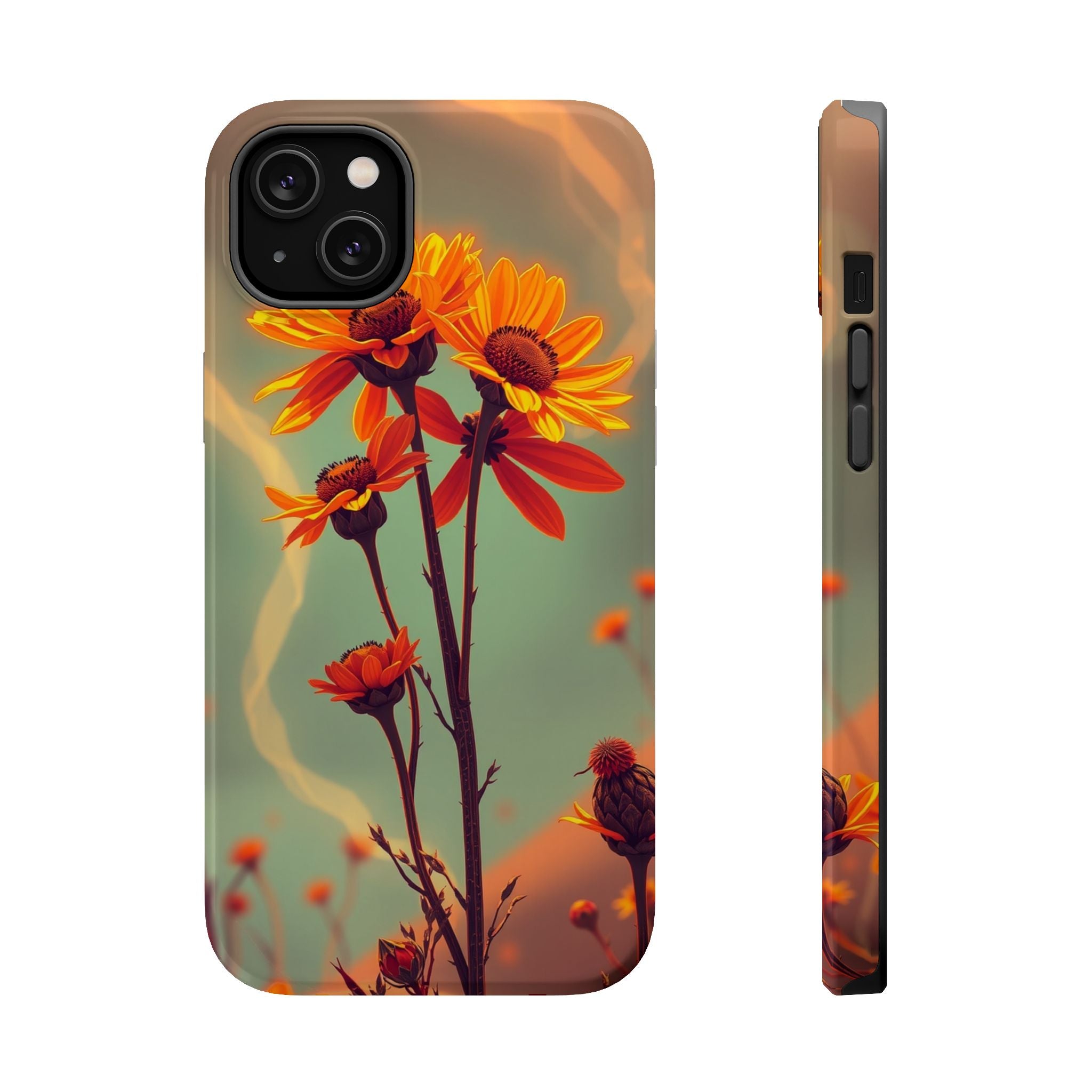 iPhone Burnt Orange And Sand Wildflower Bunch Slim iPhone Everyday · iPhone Case