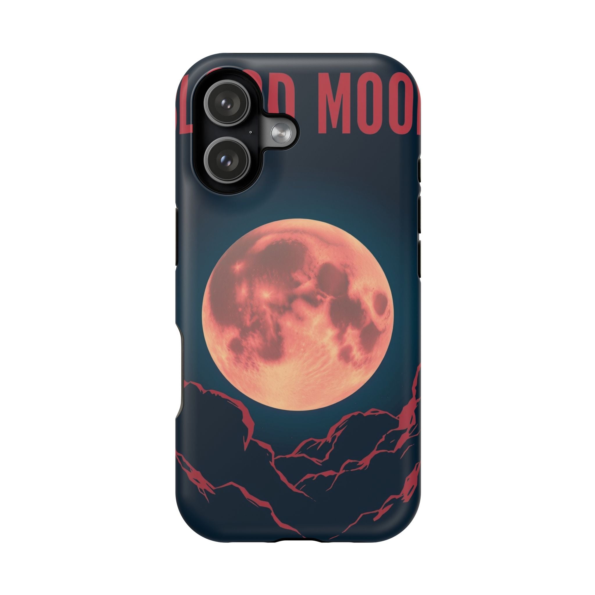 iPhone Blood Moon Rise Vintage Retro Poster Slim Everyday Designer Case · iPhone