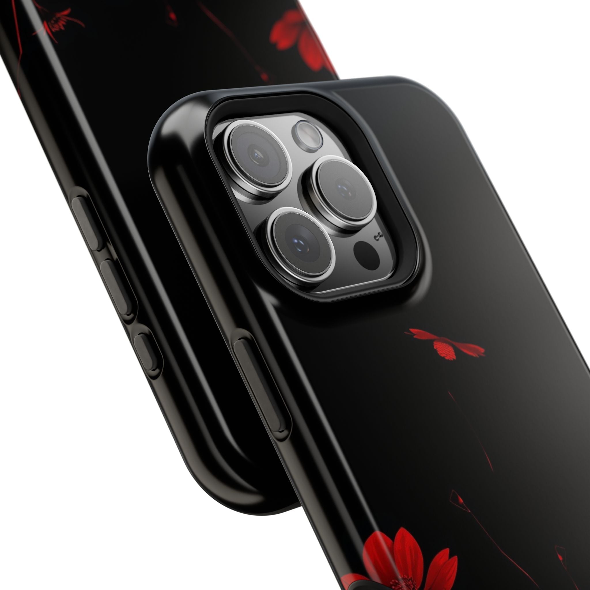 iPhone Black And Crimson Desert Flower Slim Everyday Designer Case · iPhone Case