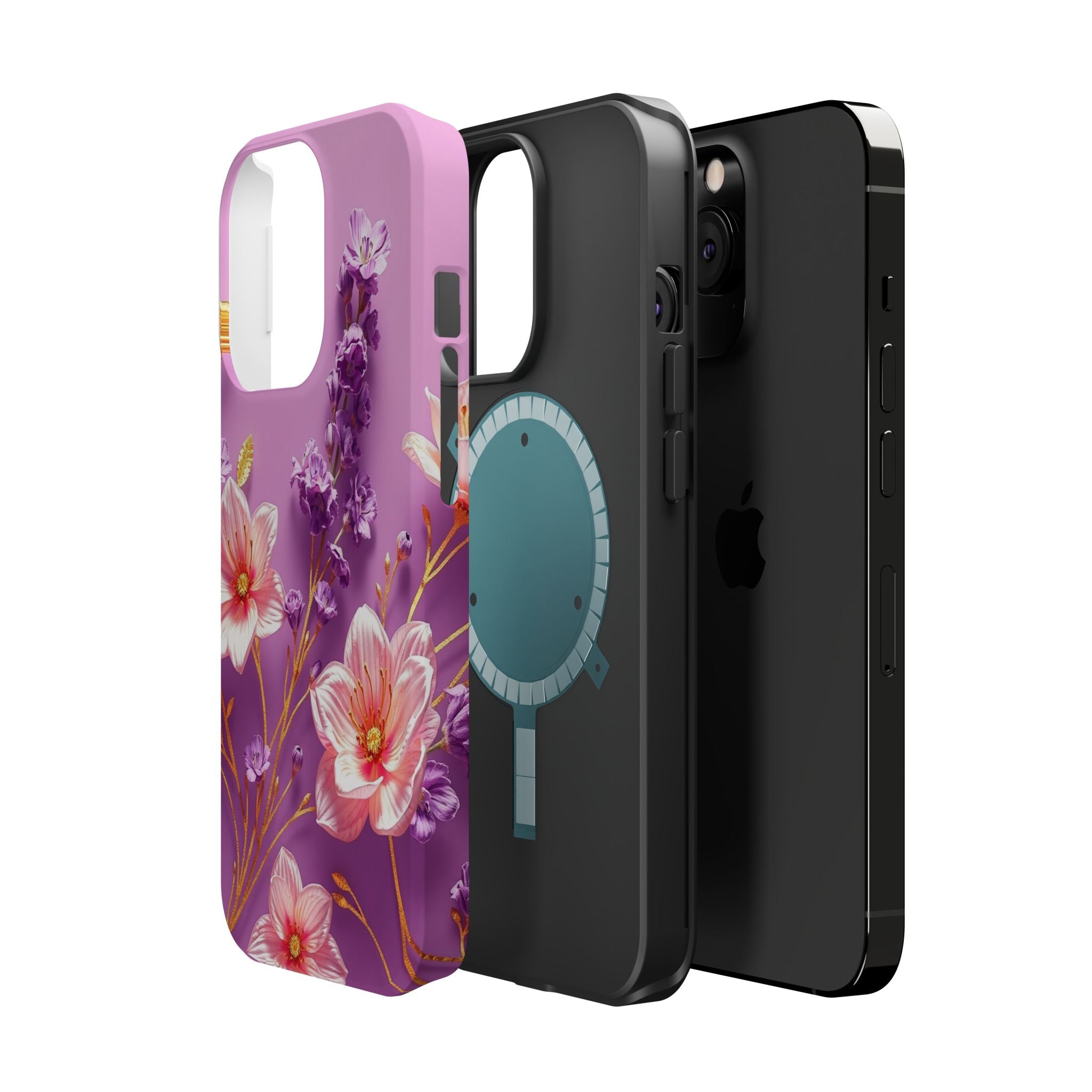 iPhone Radiant Floral Gold Foil Design Slim Everyday Designer Case · iPhone Case