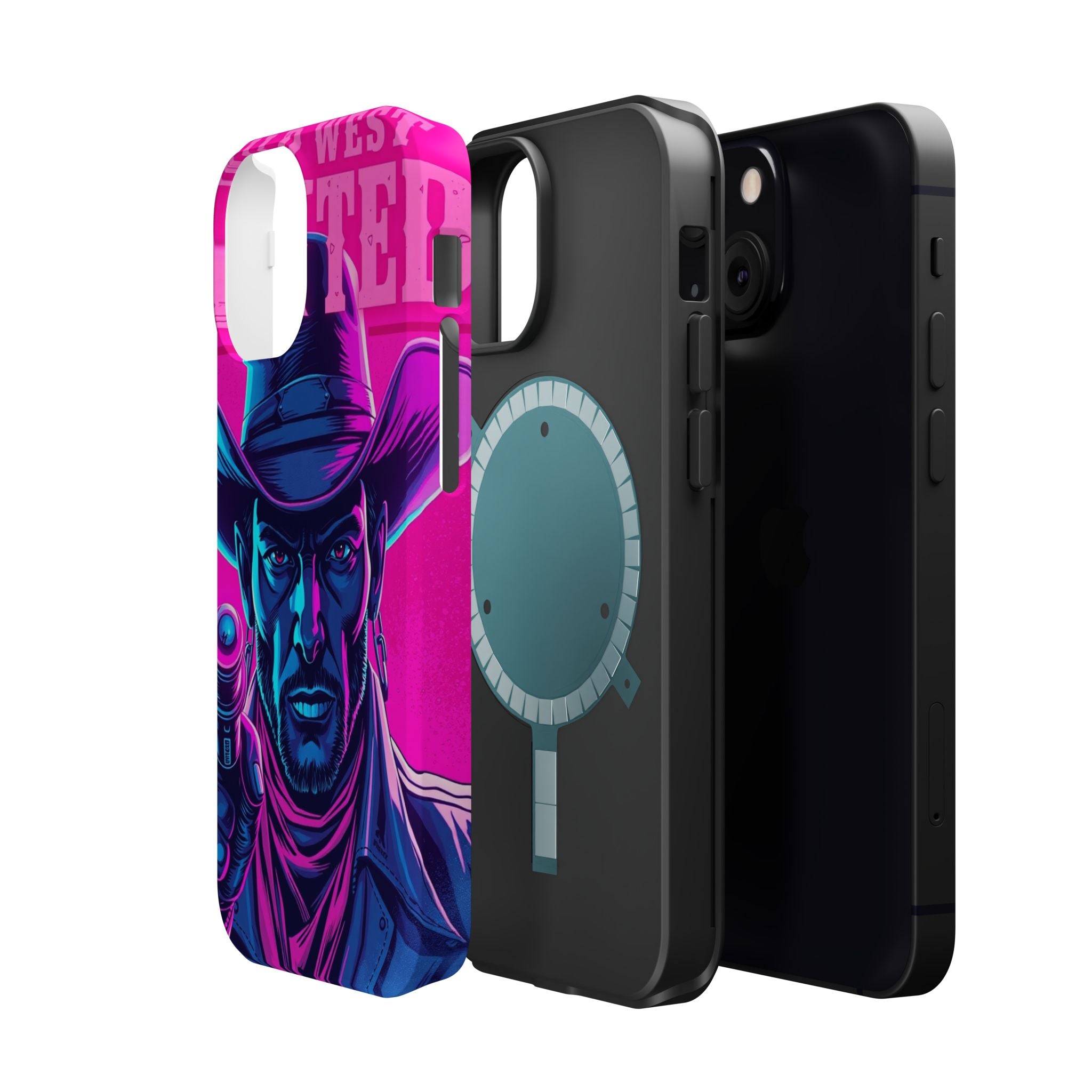 iPhone Wild West Wanted Neon Cyberpunk Slim Everyday Designer Case · iPhone Case