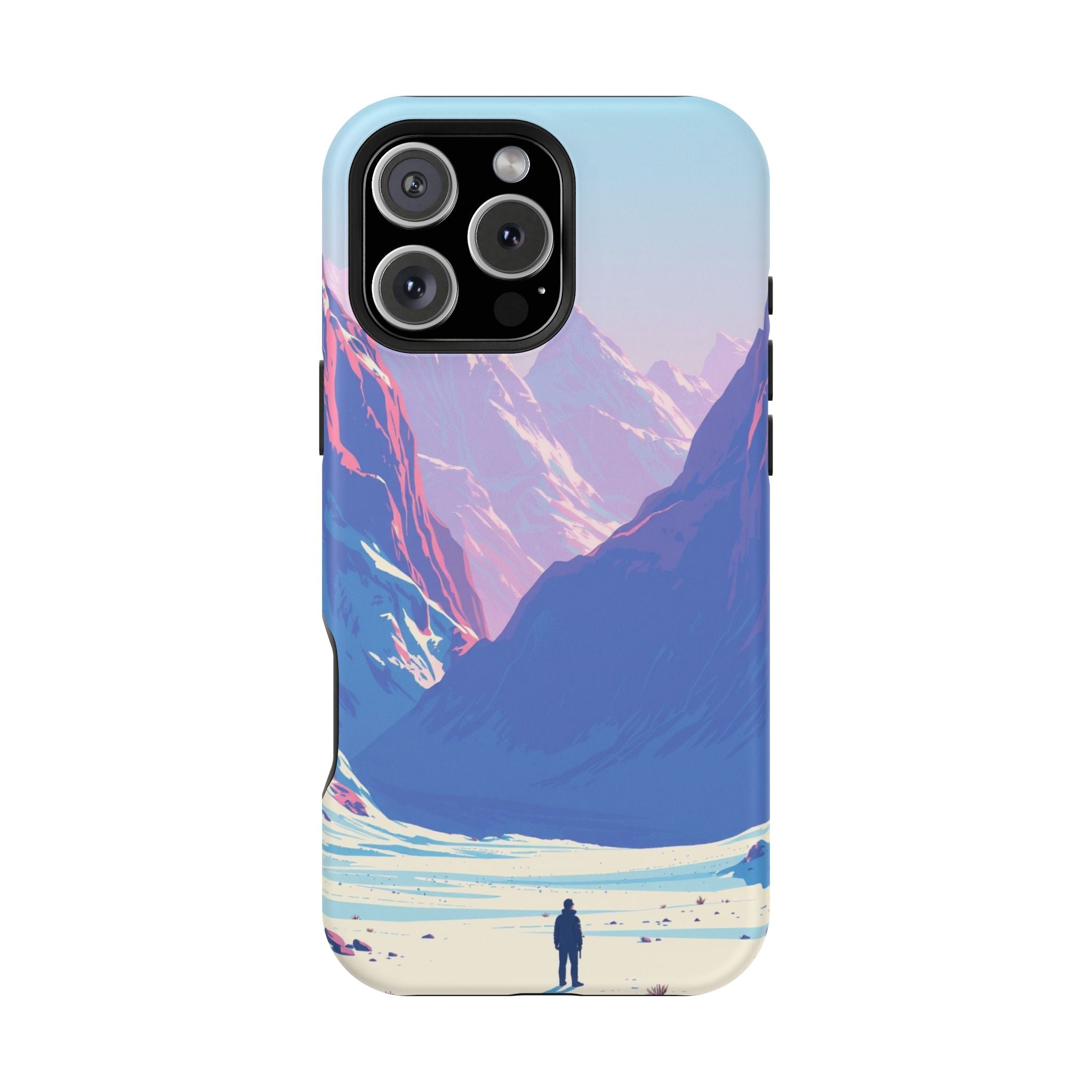 iPhone Cyan And Magenta Tundra Expanse Slim Everyday Designer Case · iPhone Case