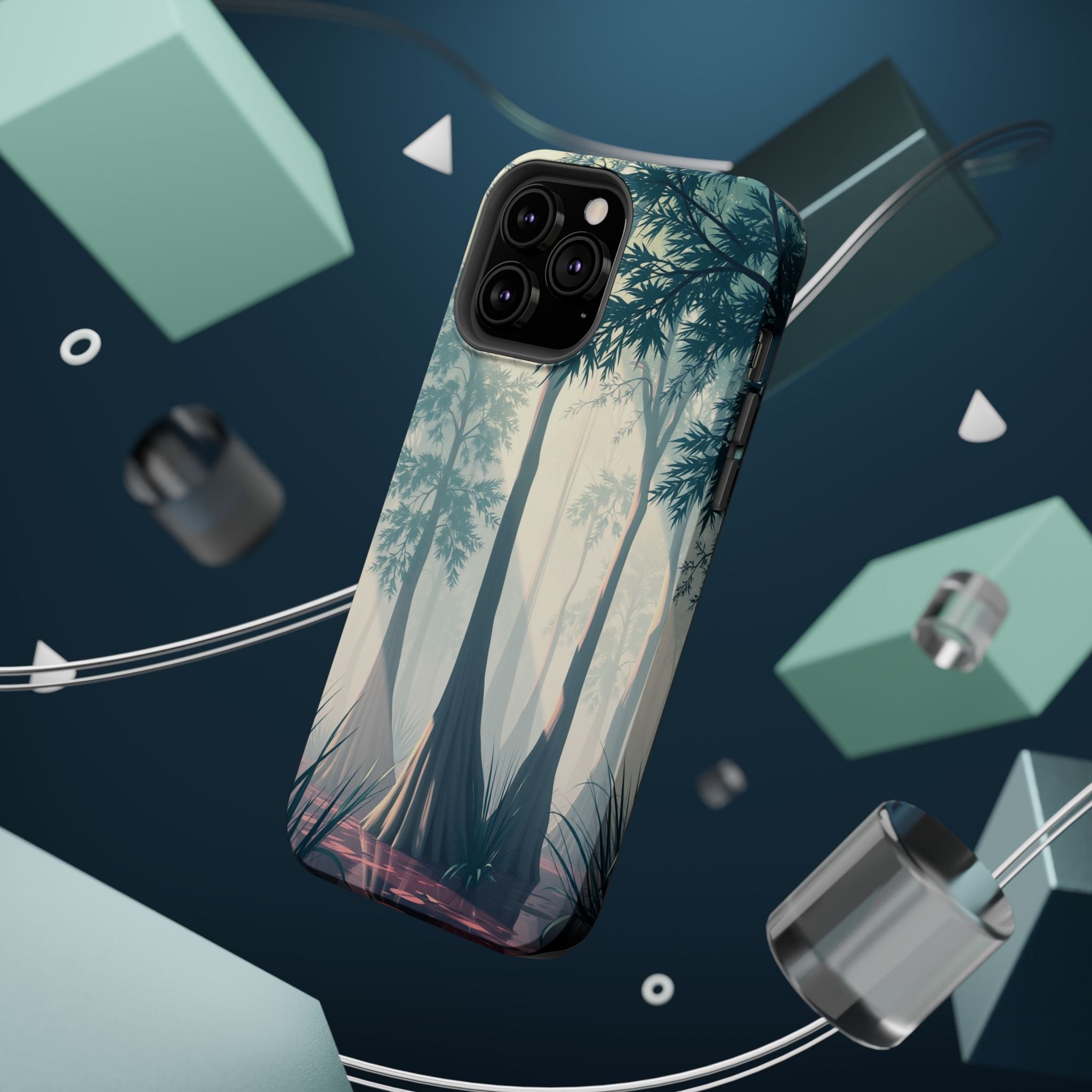 iPhone Mint And Blush Cypress Swamp Slim Everyday Designer Case · iPhone Case