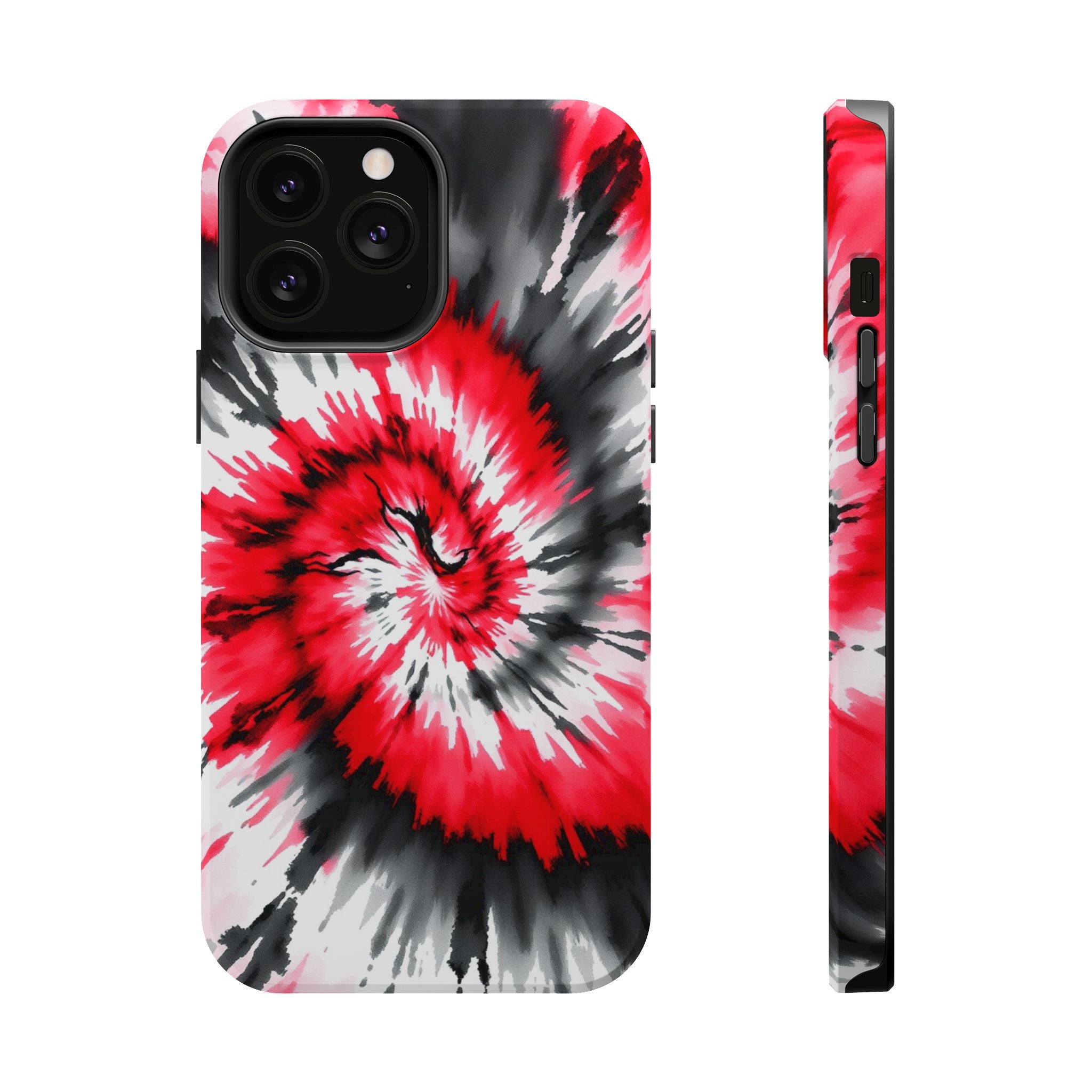 iPhone Black And Crimson Tie-Dye Vortex Slim Everyday iPhone Designer · iPhone C