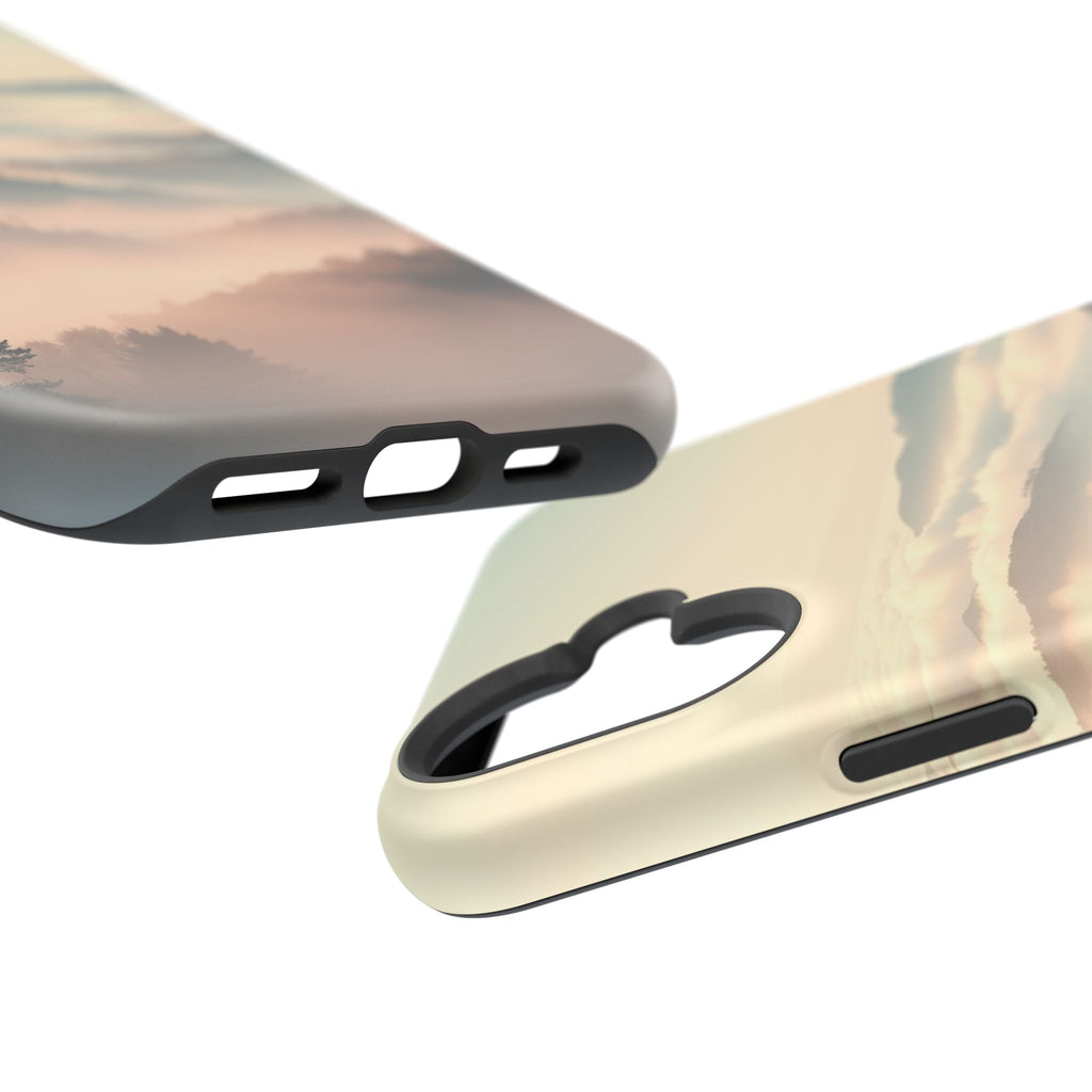 iPhone Mint And Blush Fog Rolling Over Hills Slim iPhone Everyday · iPhone Case