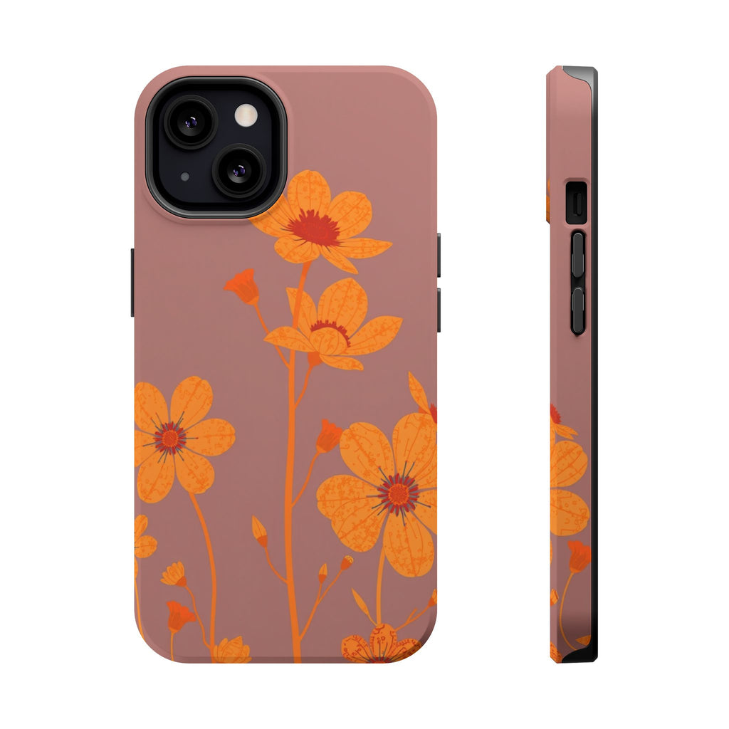 iPhone Floral Silhouette Pastel Kawaii Slim Everyday Designer Case · iPhone Case