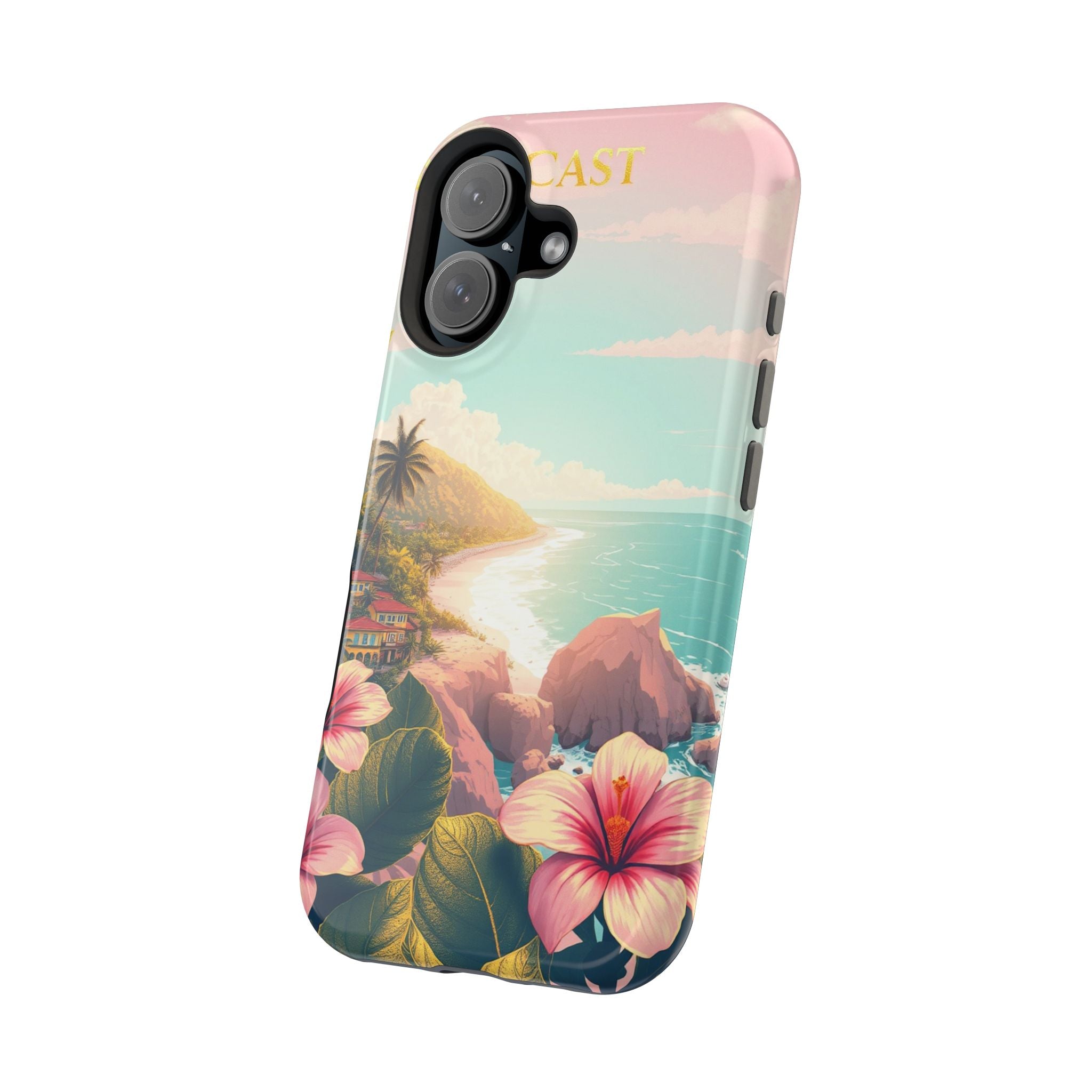 iPhone Mint And Blush Hibiscus Coast Slim Everyday iPhone 14 Designer · iPhone C