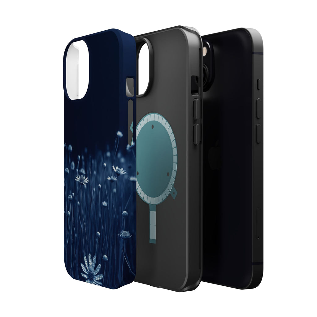 iPhone Midnight Blue And Silver Wildflower Field Clean iPhone Minimal · iPhone C