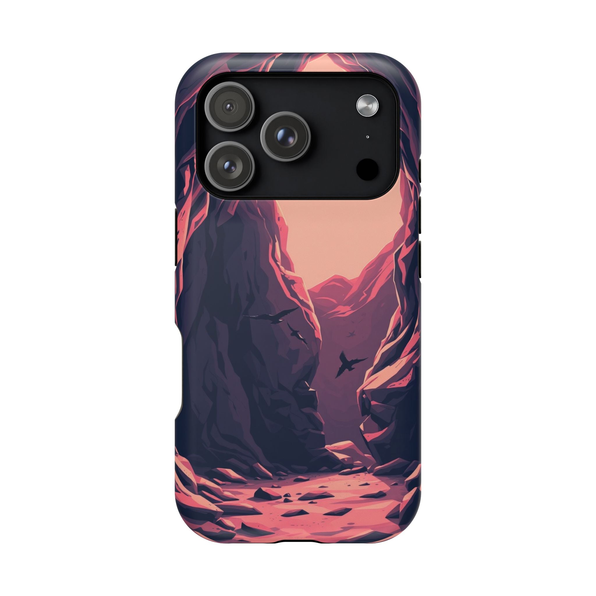 iPhone Rose Pink And Cream Dark Crystal Cave Slim Everyday Designer Case · iPhon