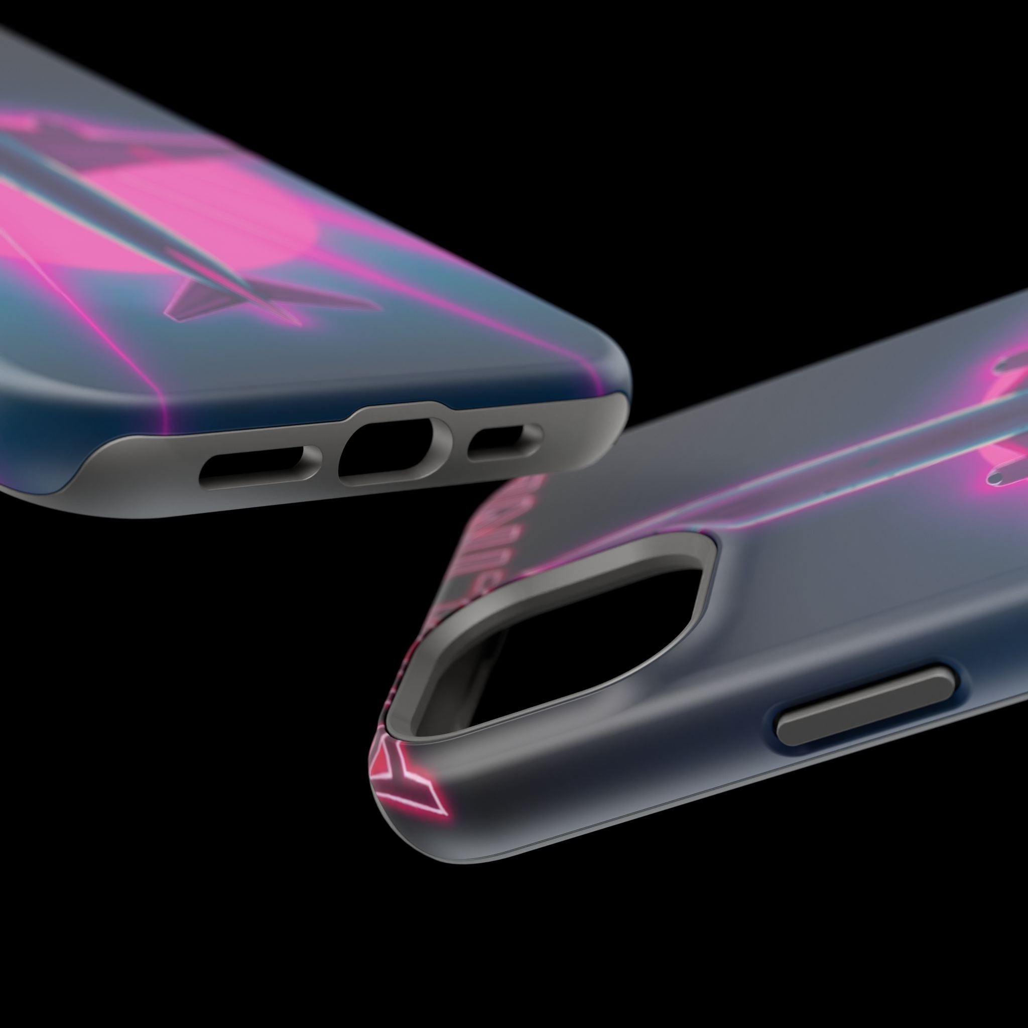 iPhone Cyan And Magenta Retro Airline Poster Slim Everyday Designer Case · iPhon