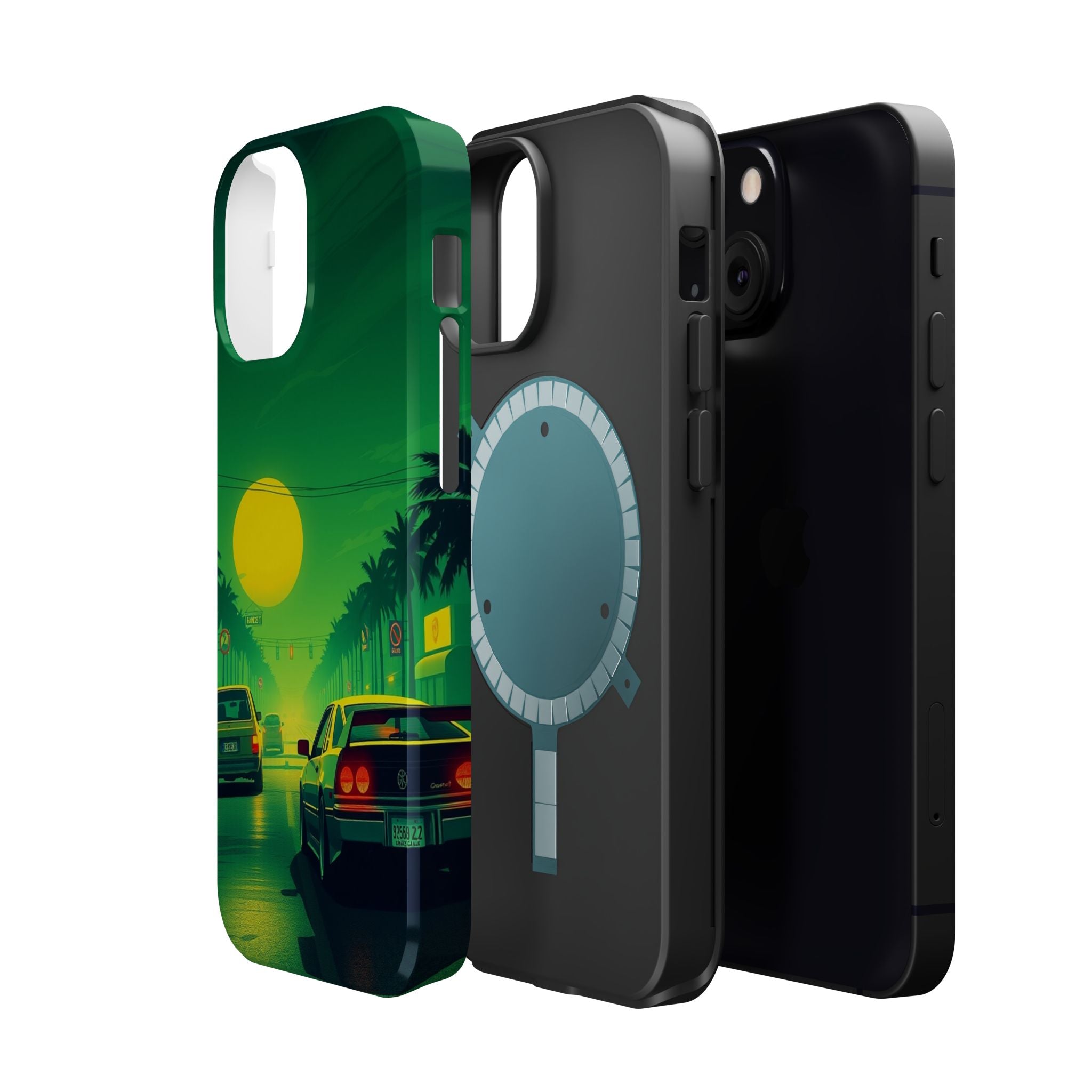 iPhone Dreamy Sunset Drive 80s Design Slim Everyday Designer Case · iPhone Case