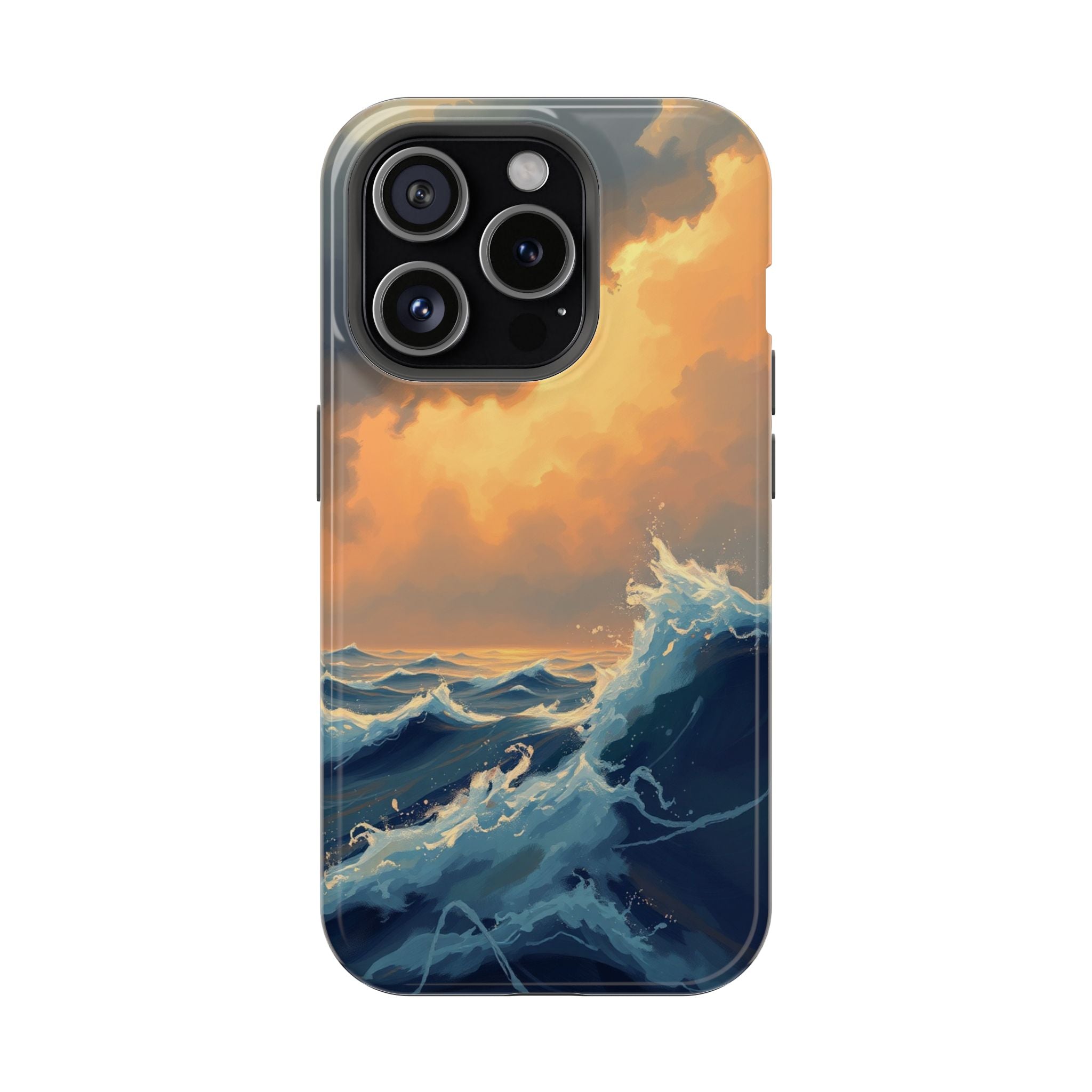 iPhone Sunset Amber And Peach Storm at Sea Slim iPhone Everyday · iPhone Case