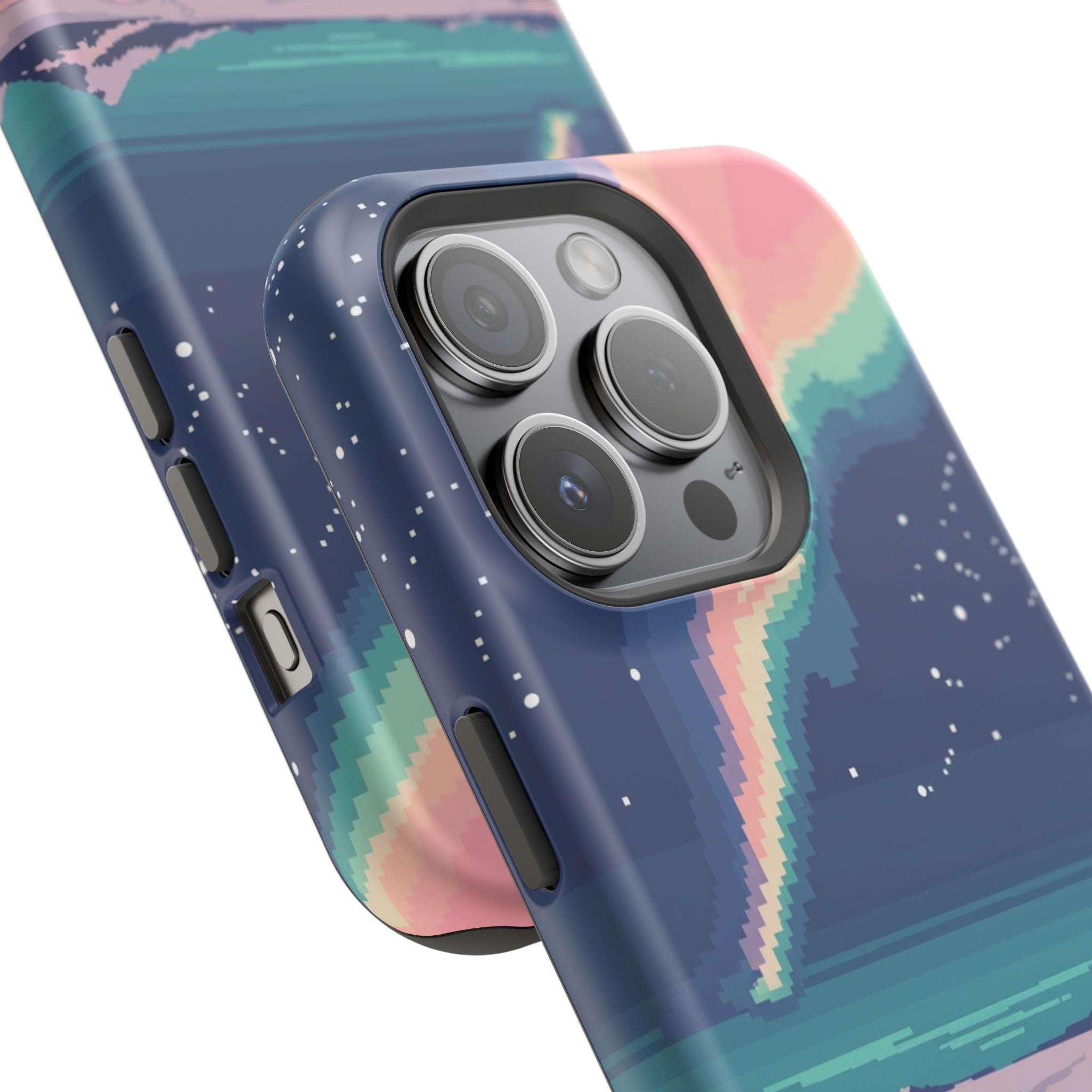 iPhone Mint And Blush Northern Lights Slim Everyday Designer Case · iPhone Case