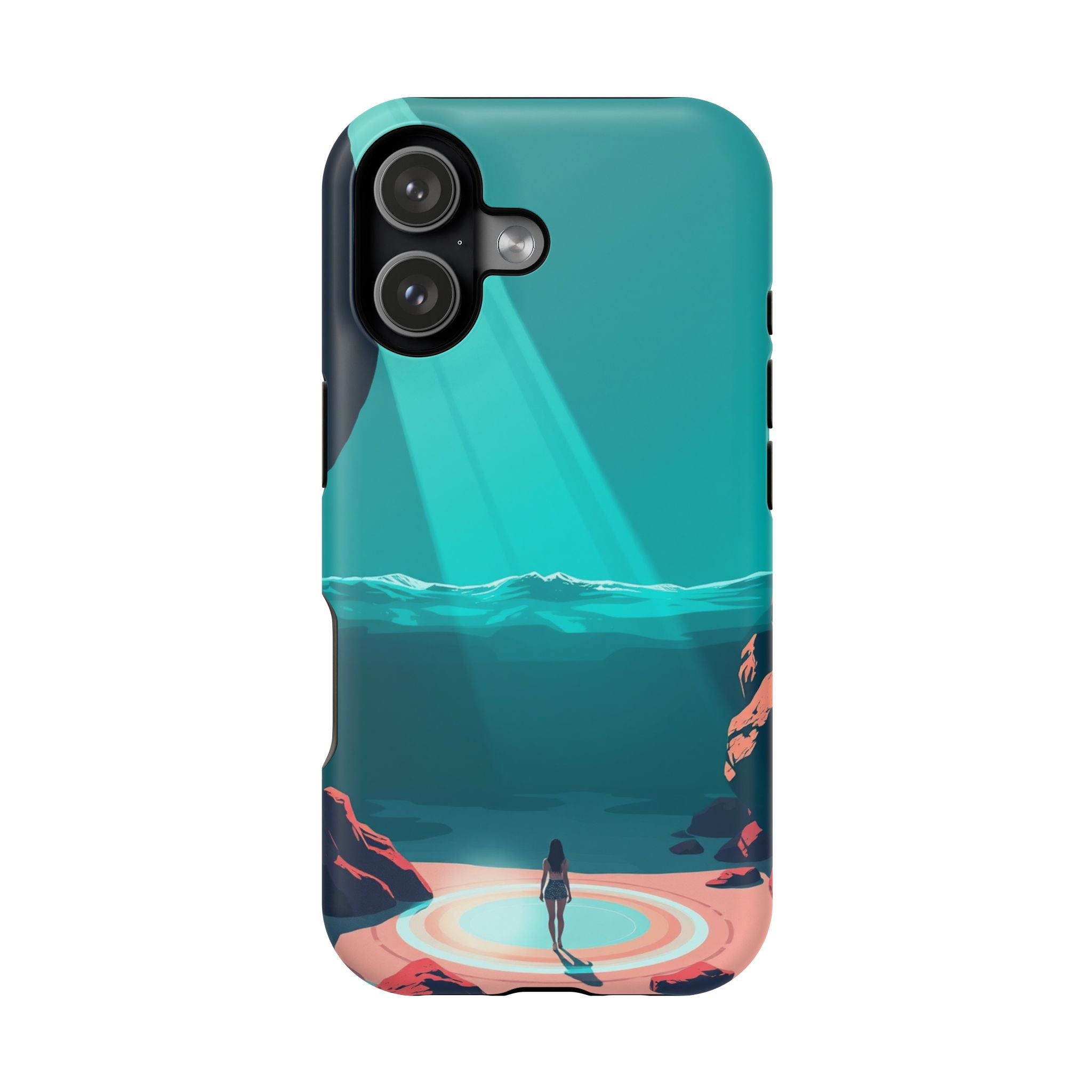 iPhone Earthy Tidal Pool Design 17 Bold Modern Everyday Snap Case · iPhone Case