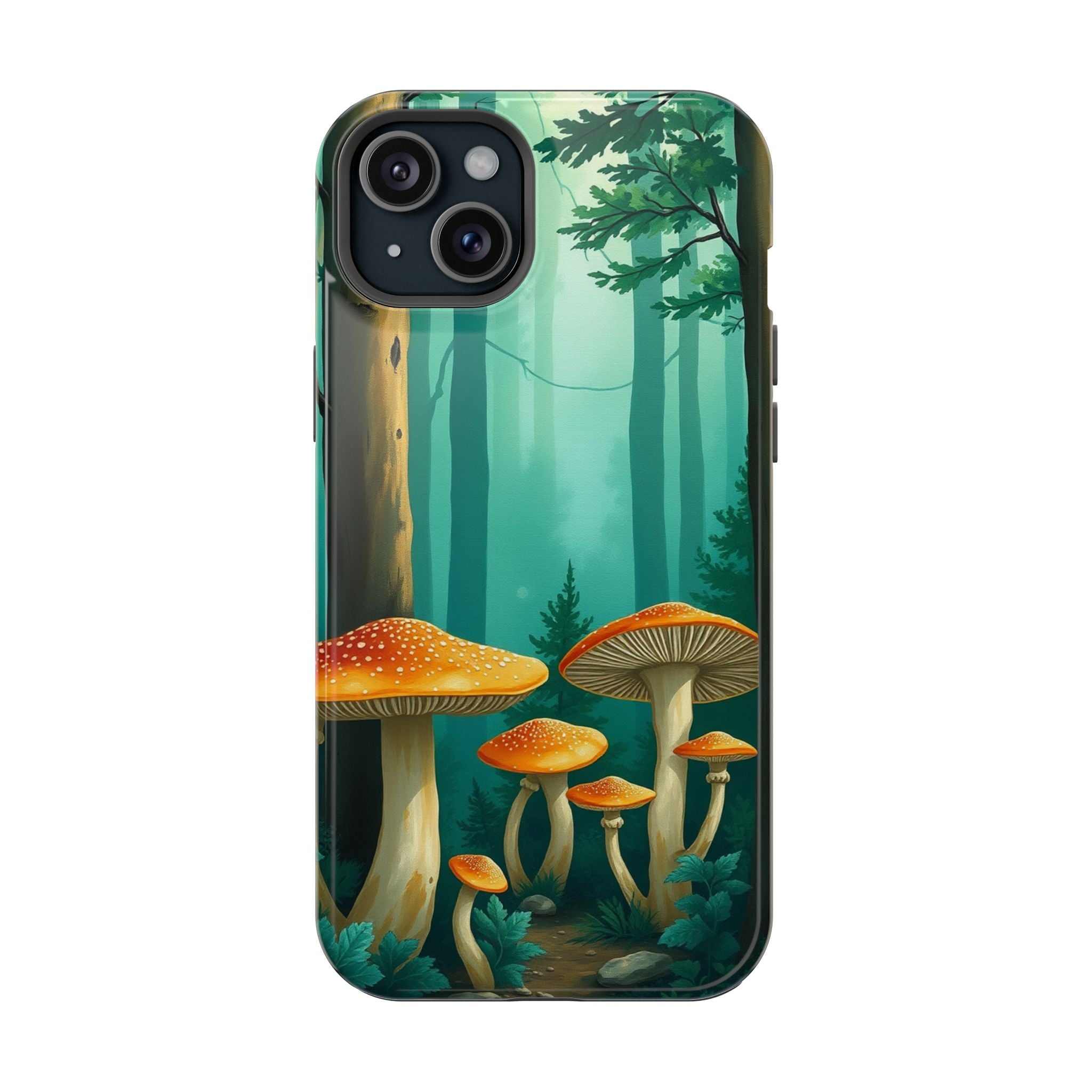 iPhone Mushroom Forest Oil Painting Impressionist iPhone Clean Minimal · iPhone
